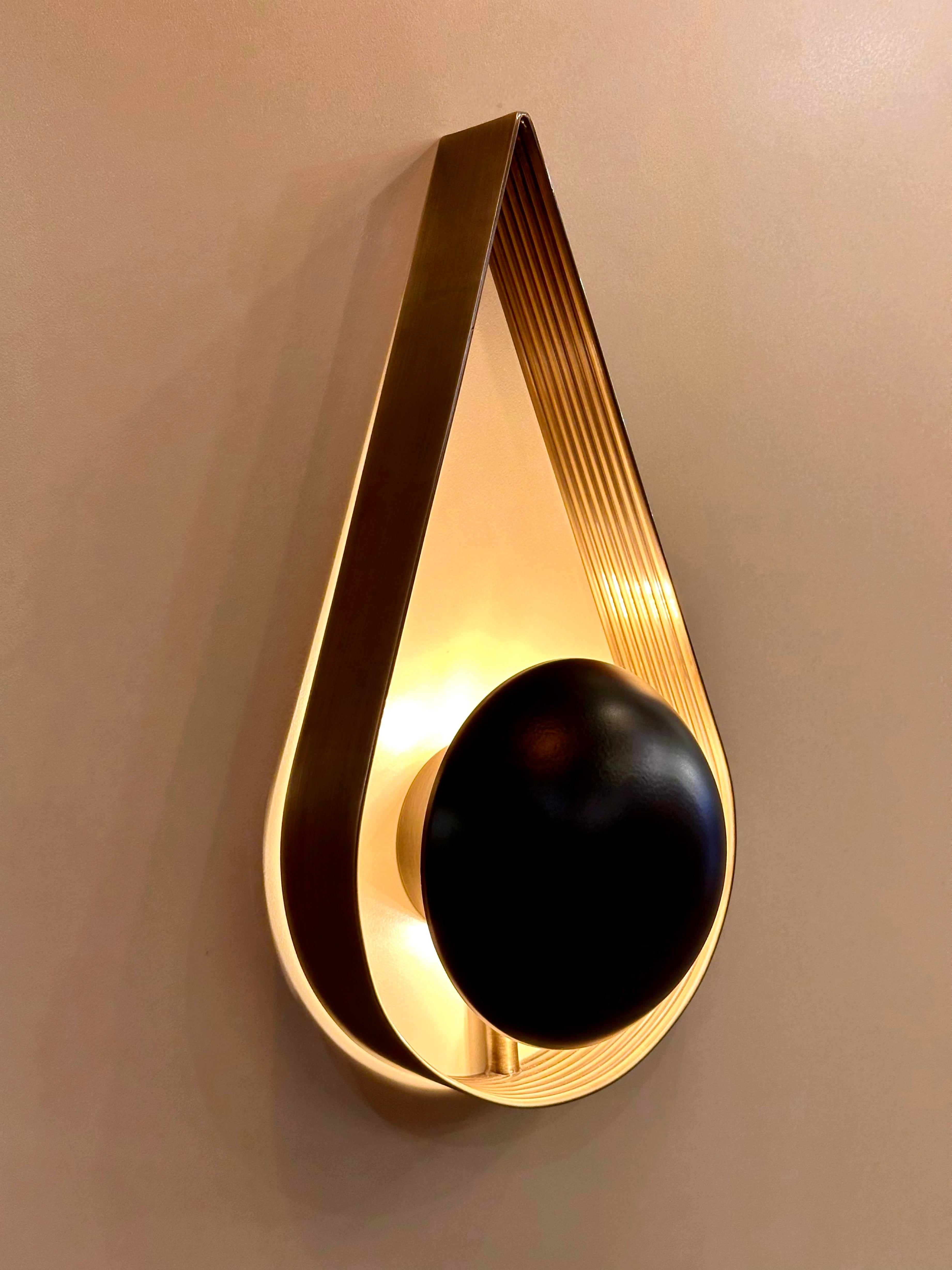 Bitola Sculptural Brass Wall Sconce