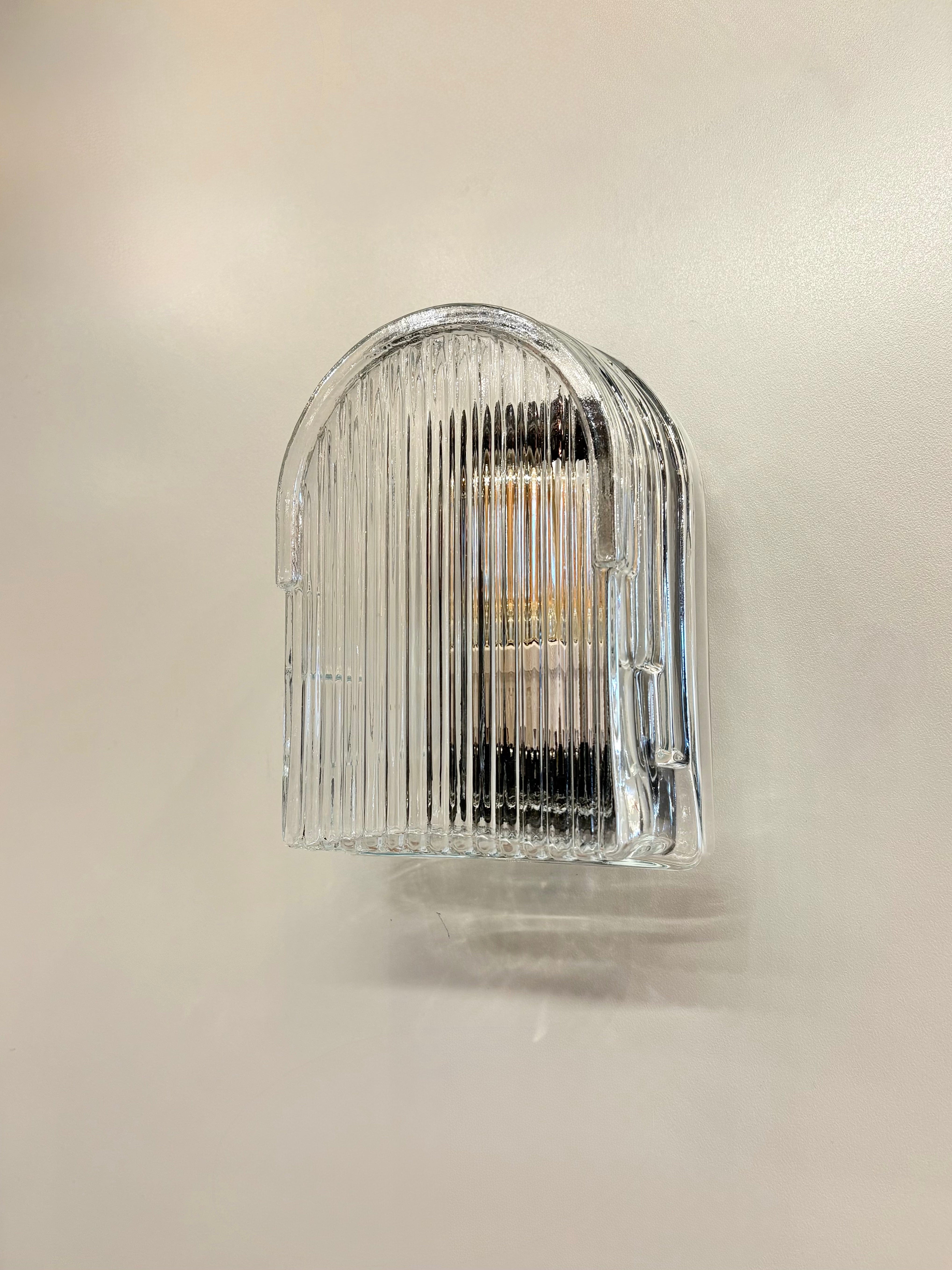 Arel Lighting ALTONA Art Deco Outdoor Wall Sconce, Warm Rectangular Glass Lighting for Exterior and Bathroom, IP44 Rated Moisture Resistant