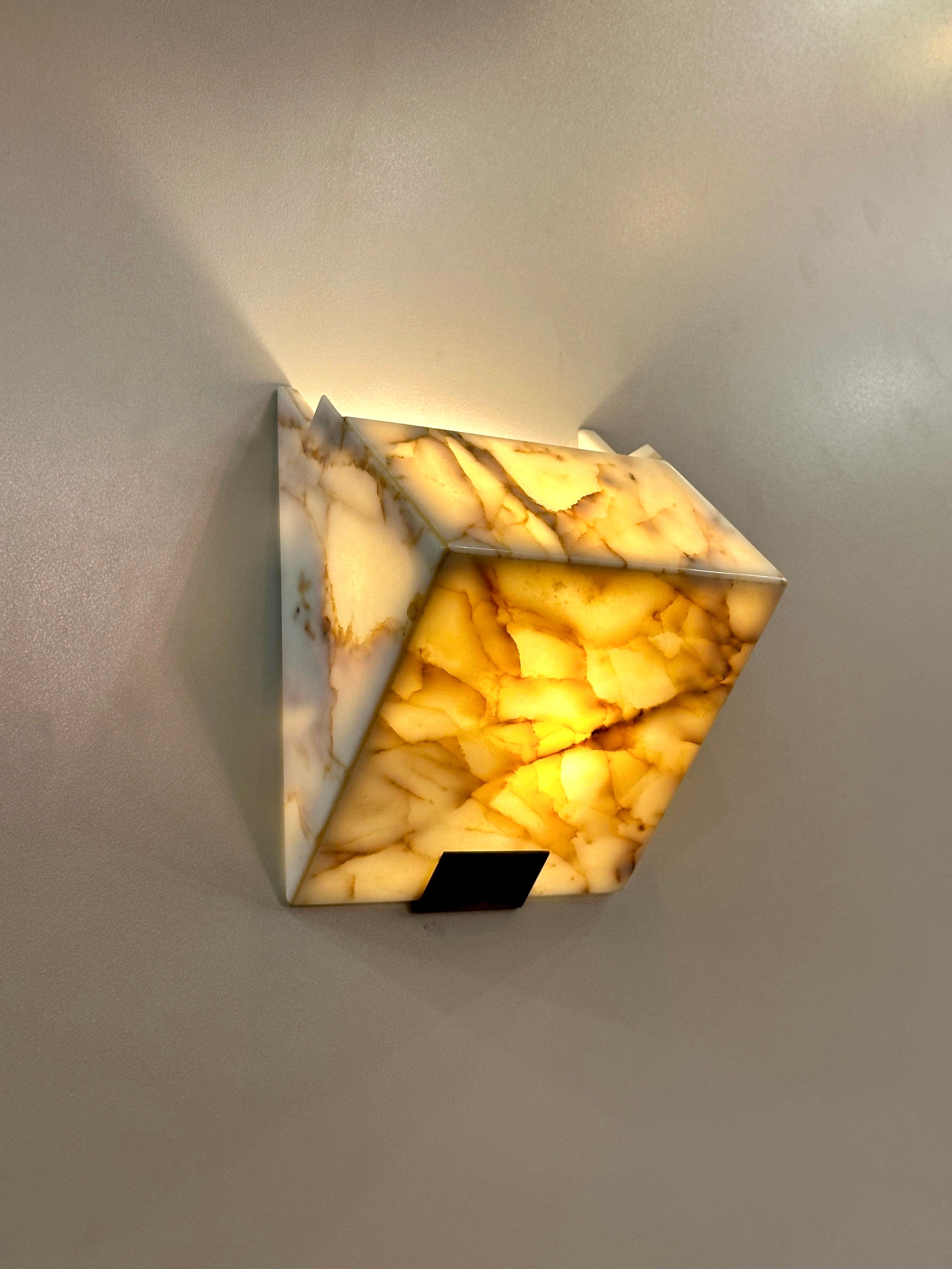 Arel Lighting Antique Brass VENDOME Marble Sconce