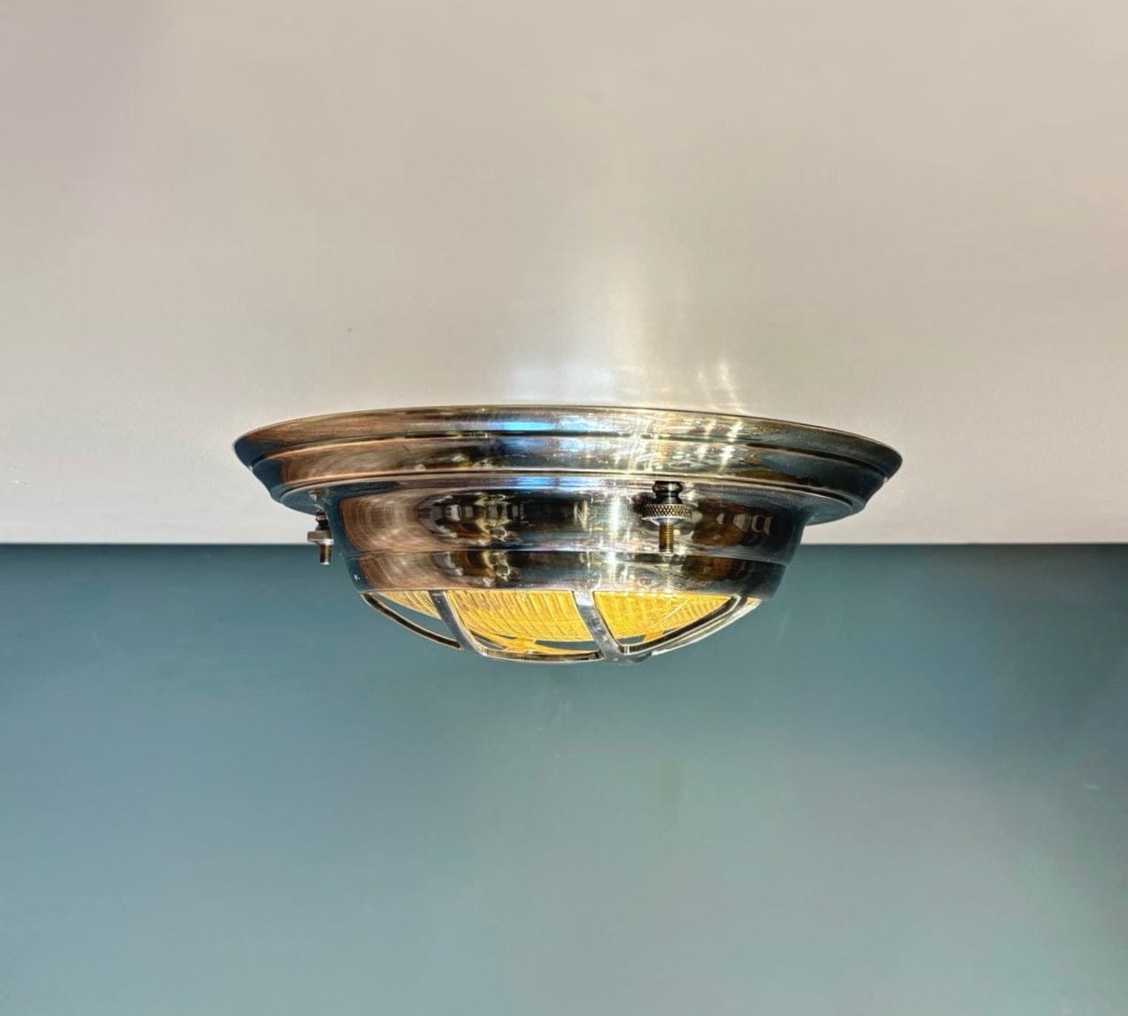 Arel Lighting Antique Silver AQUILO Brass Nautical Ceiling Light