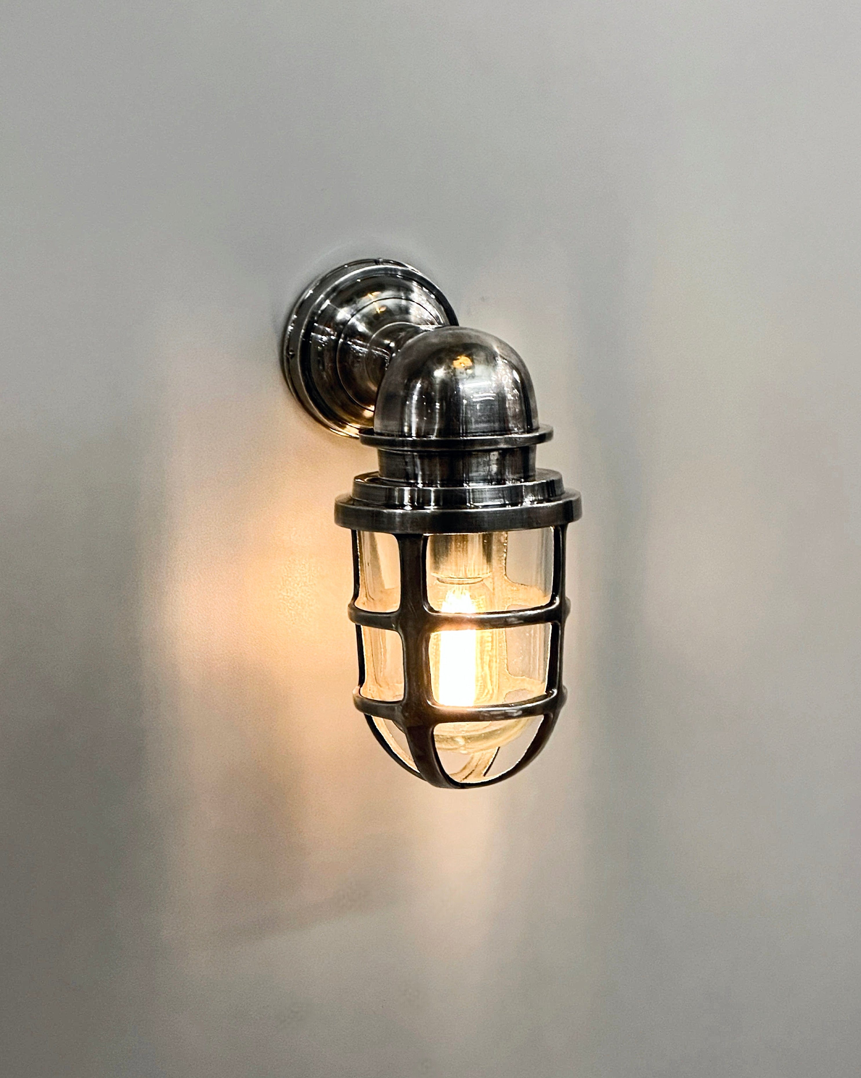 Arel Lighting Antique Silver LOZICA Nautical Wall Sconce
