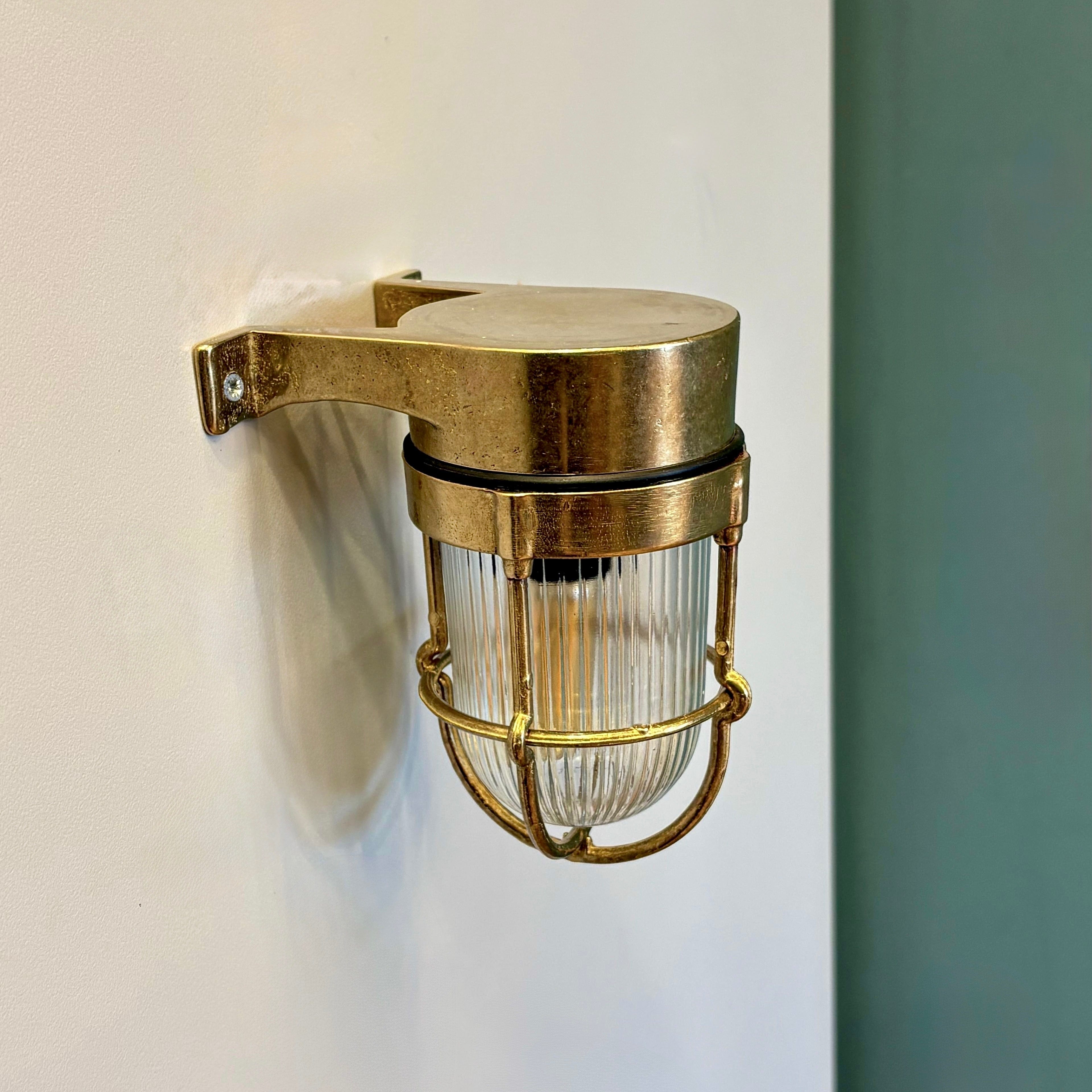 Arel Lighting BACENO MINI Brass Nautical Wall Sconce