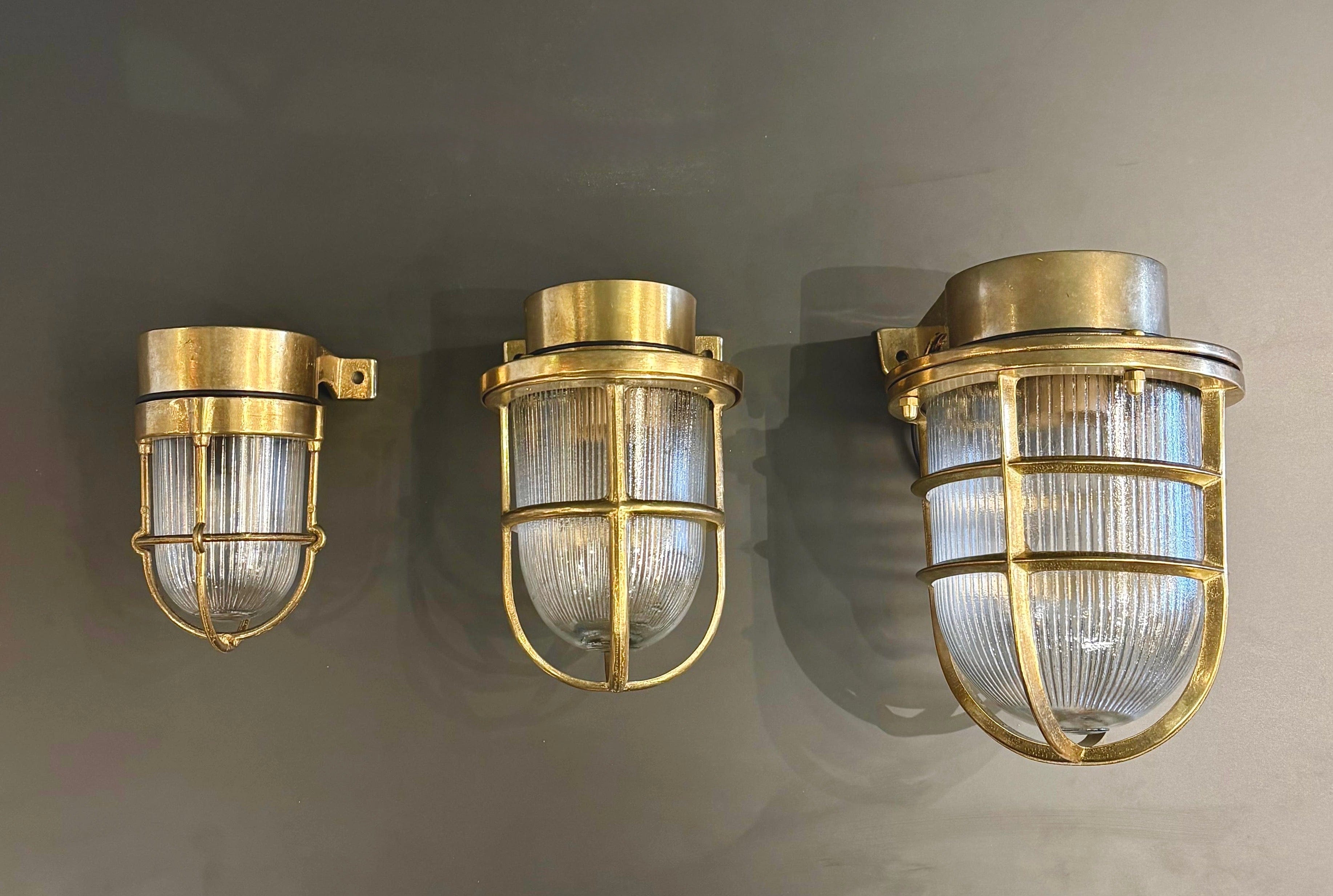 Arel Lighting BACENO MINI Brass Nautical Wall Sconce