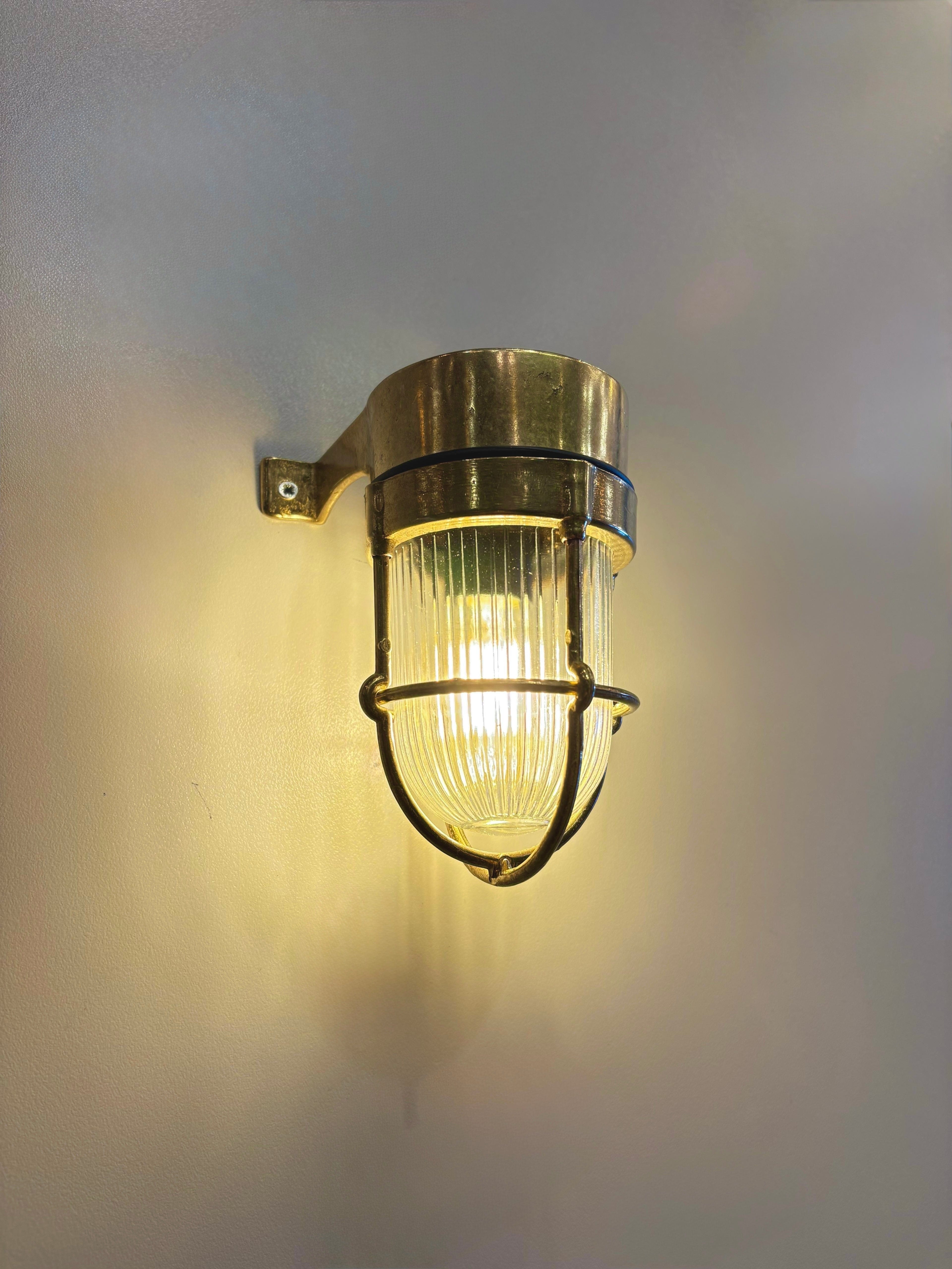 Arel Lighting BACENO MINI Brass Nautical Wall Sconce