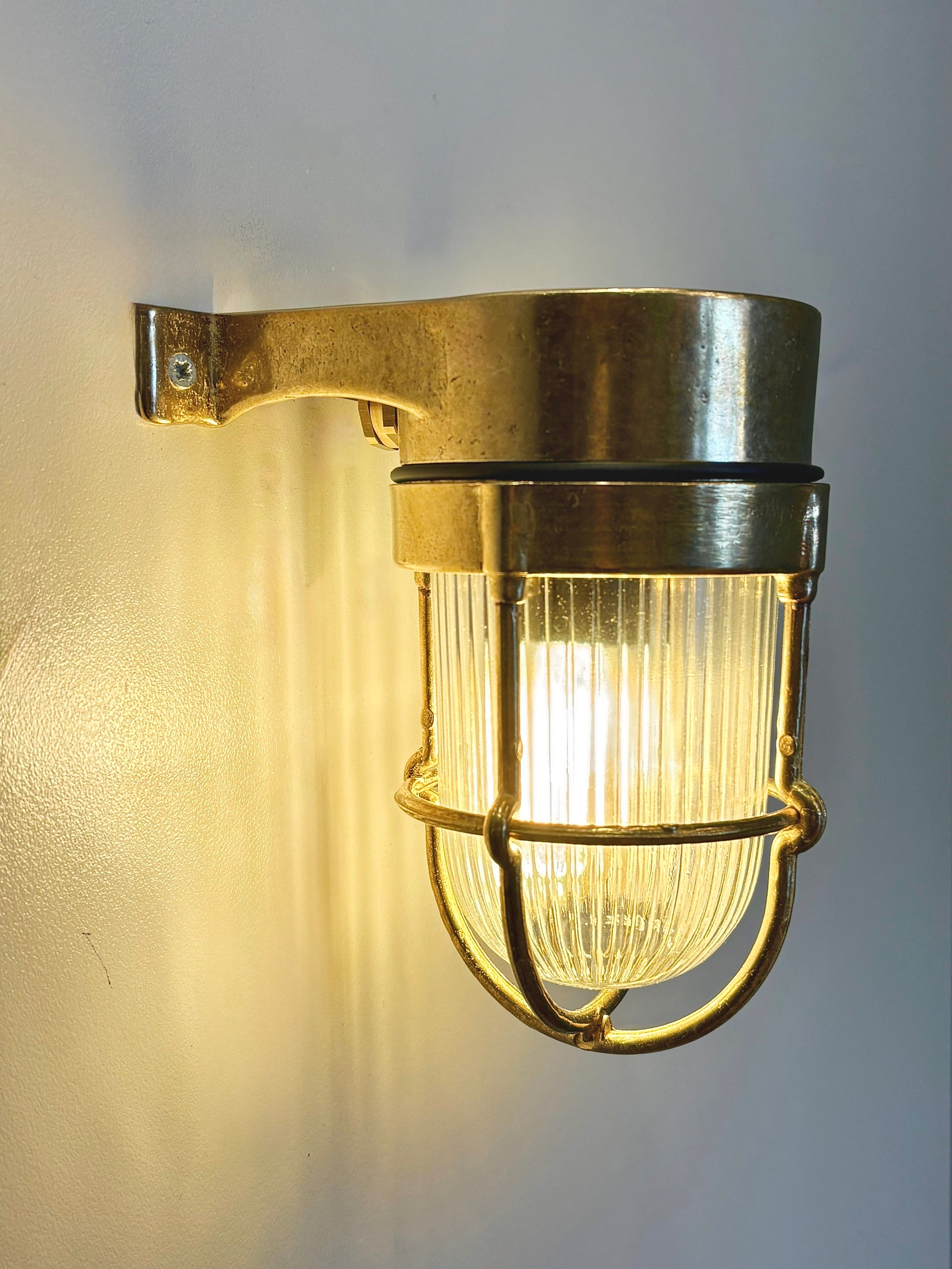 Arel Lighting BACENO MINI Brass Nautical Wall Sconce