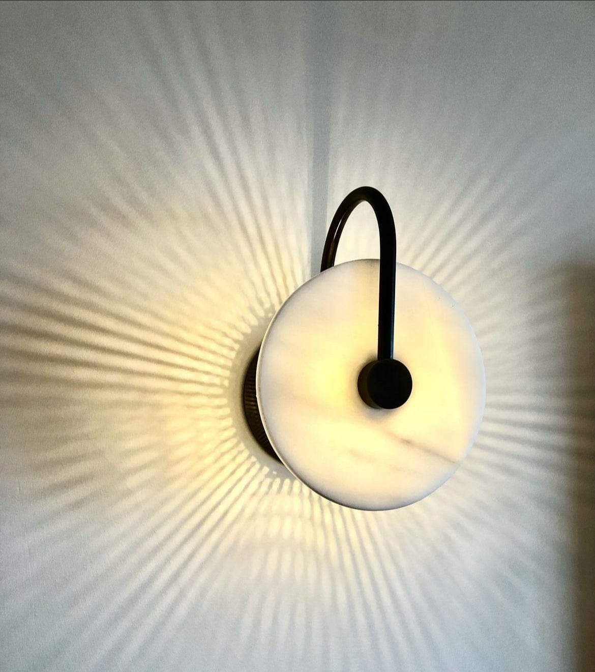 Arel Lighting Black ALISTER MINI Marble Sconce