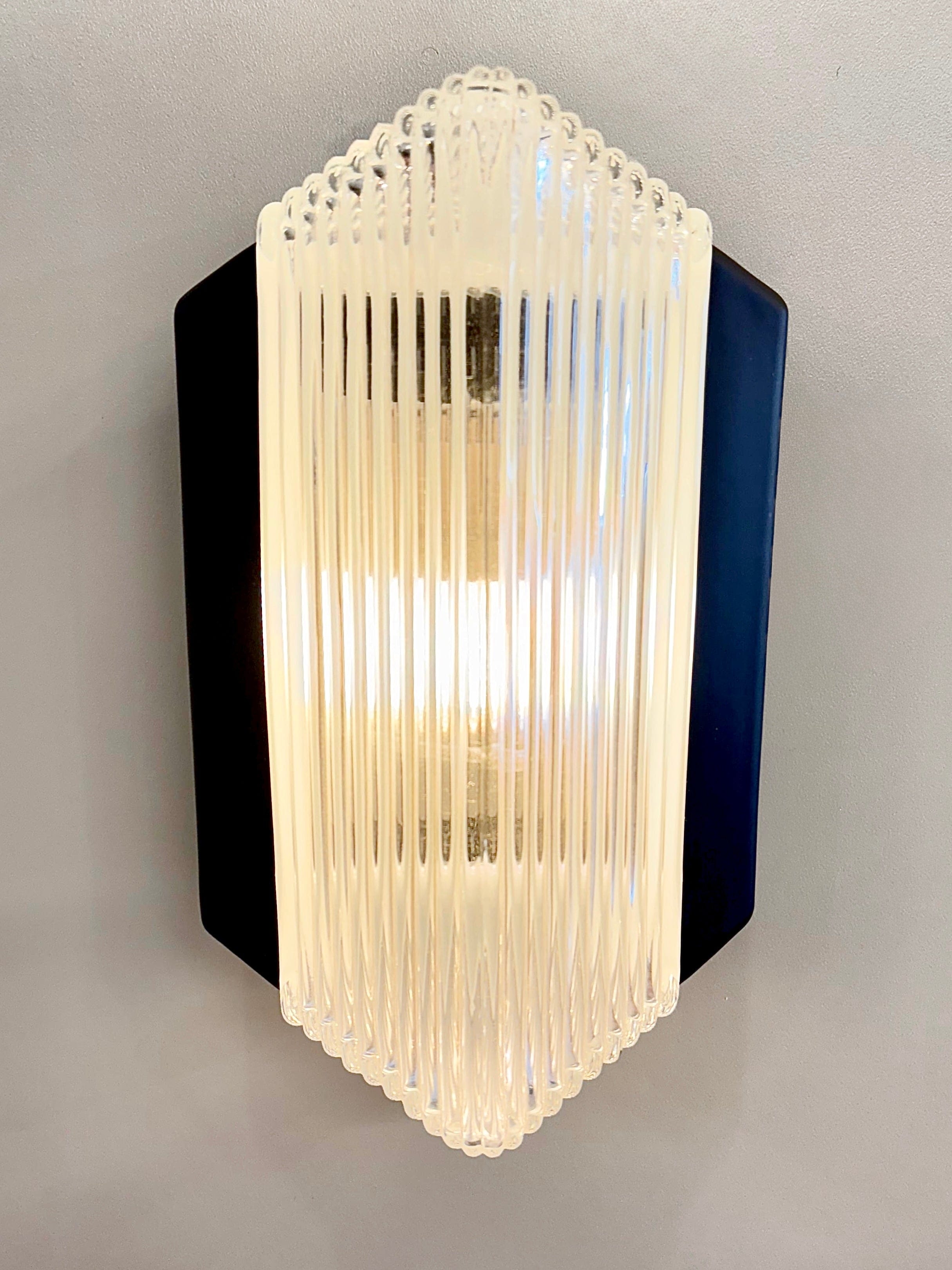 Arel Lighting Black KATERIN Art Deco Outdoor Wall Sconce