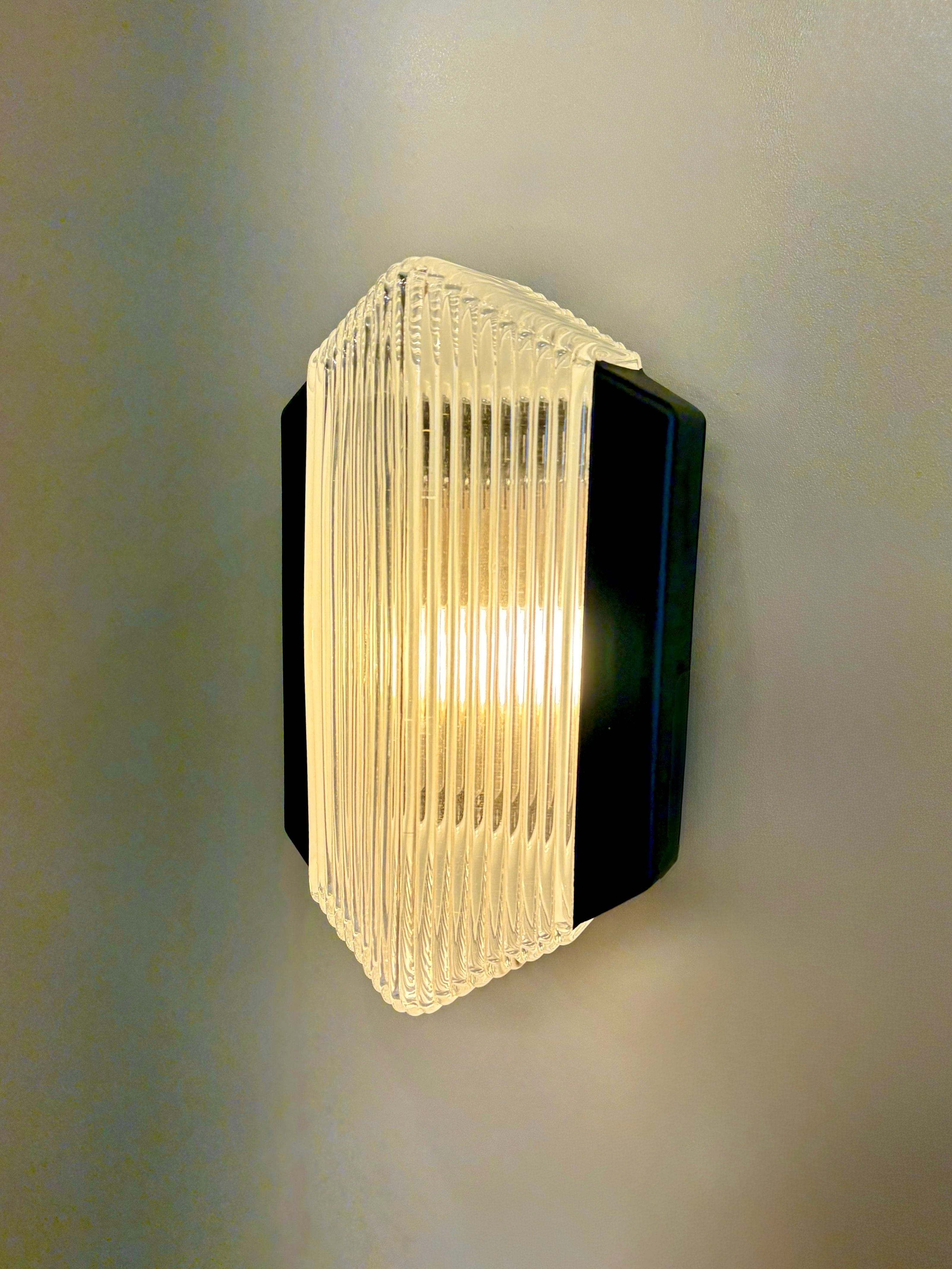 Arel Lighting Black KATERIN Art Deco Outdoor Wall Sconce