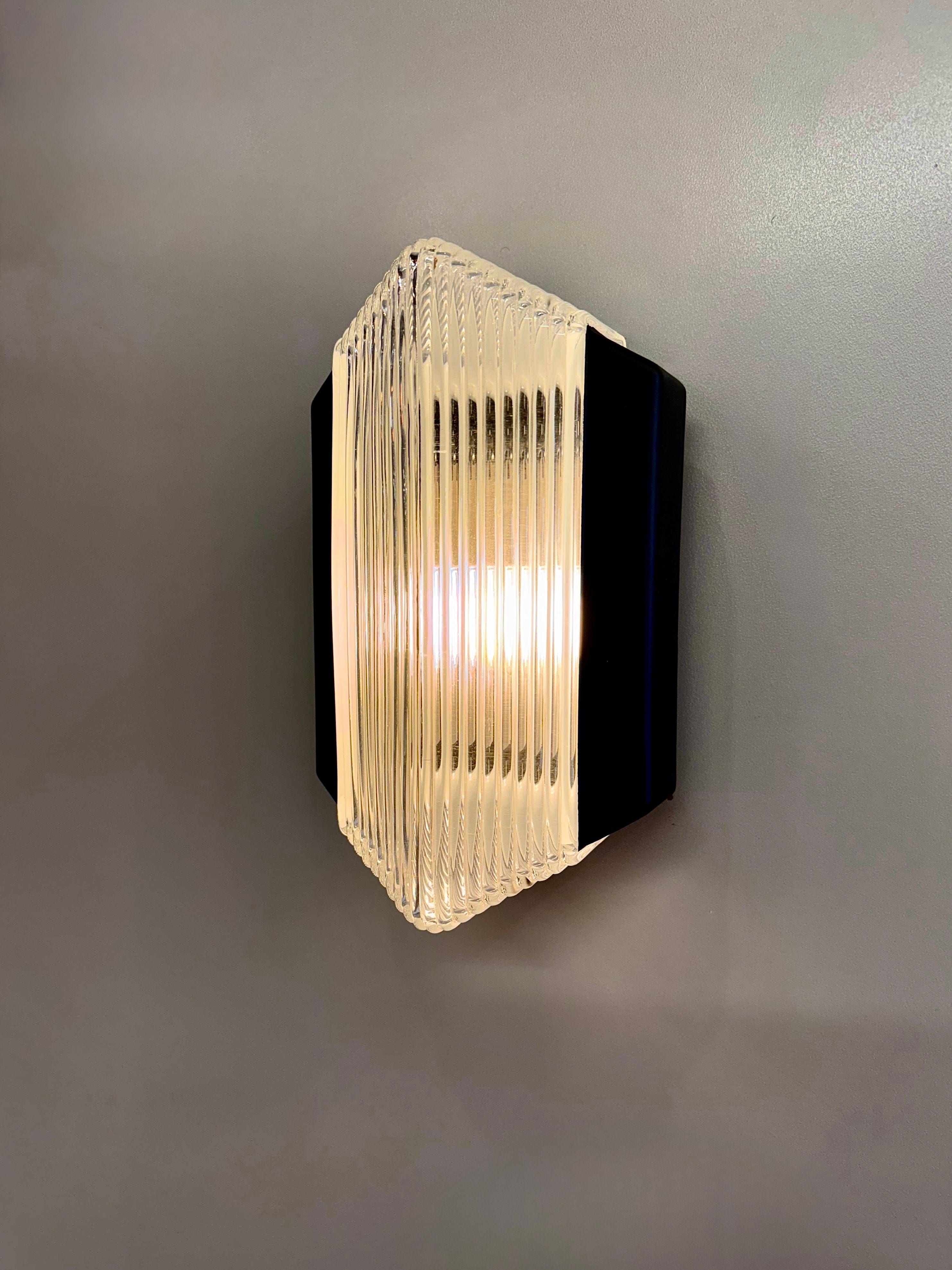Arel Lighting Black KATERIN Art Deco Outdoor Wall Sconce