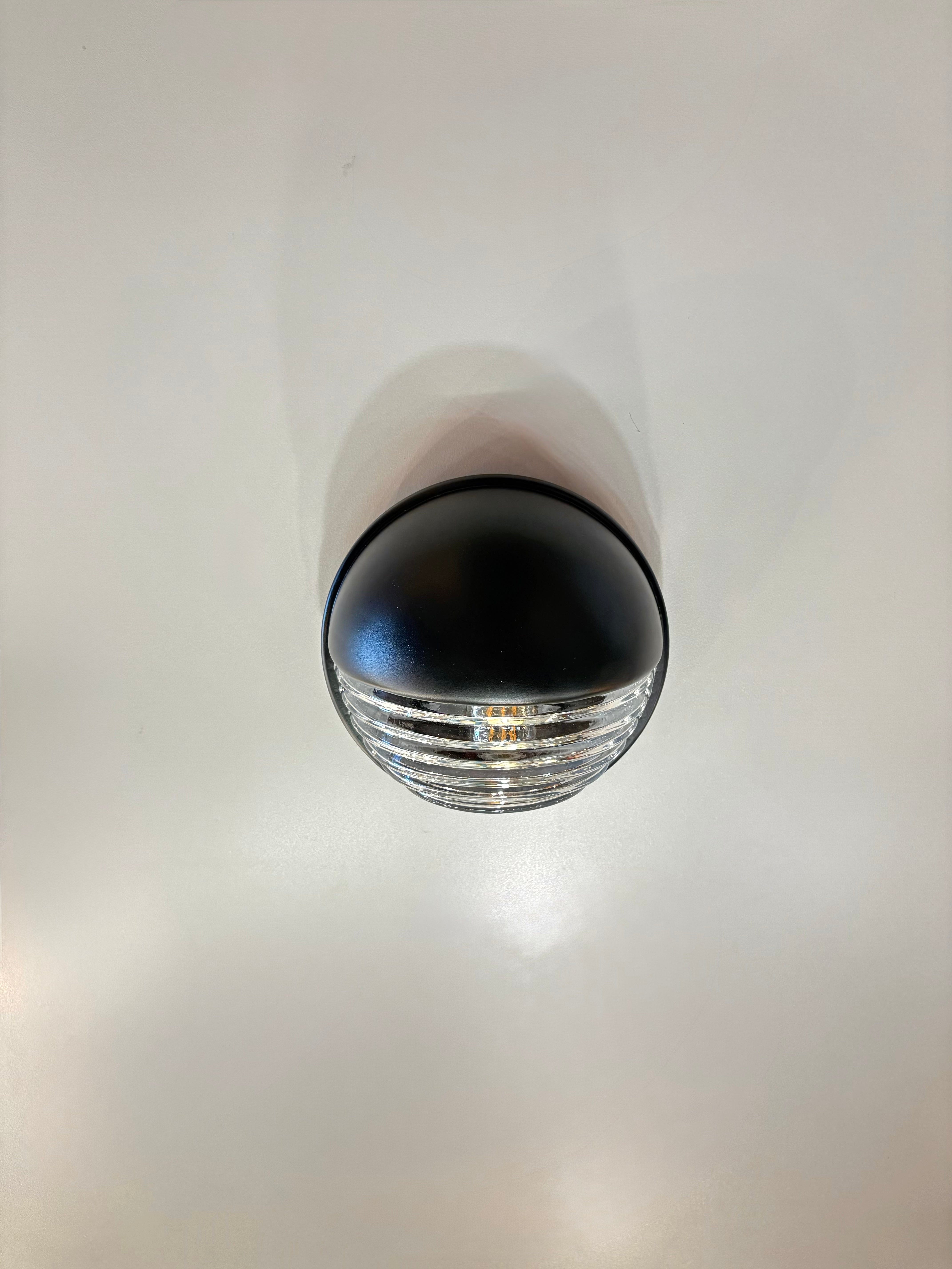 Arel Lighting Black LUTSK Nautical Brass Outdoor Wall Light