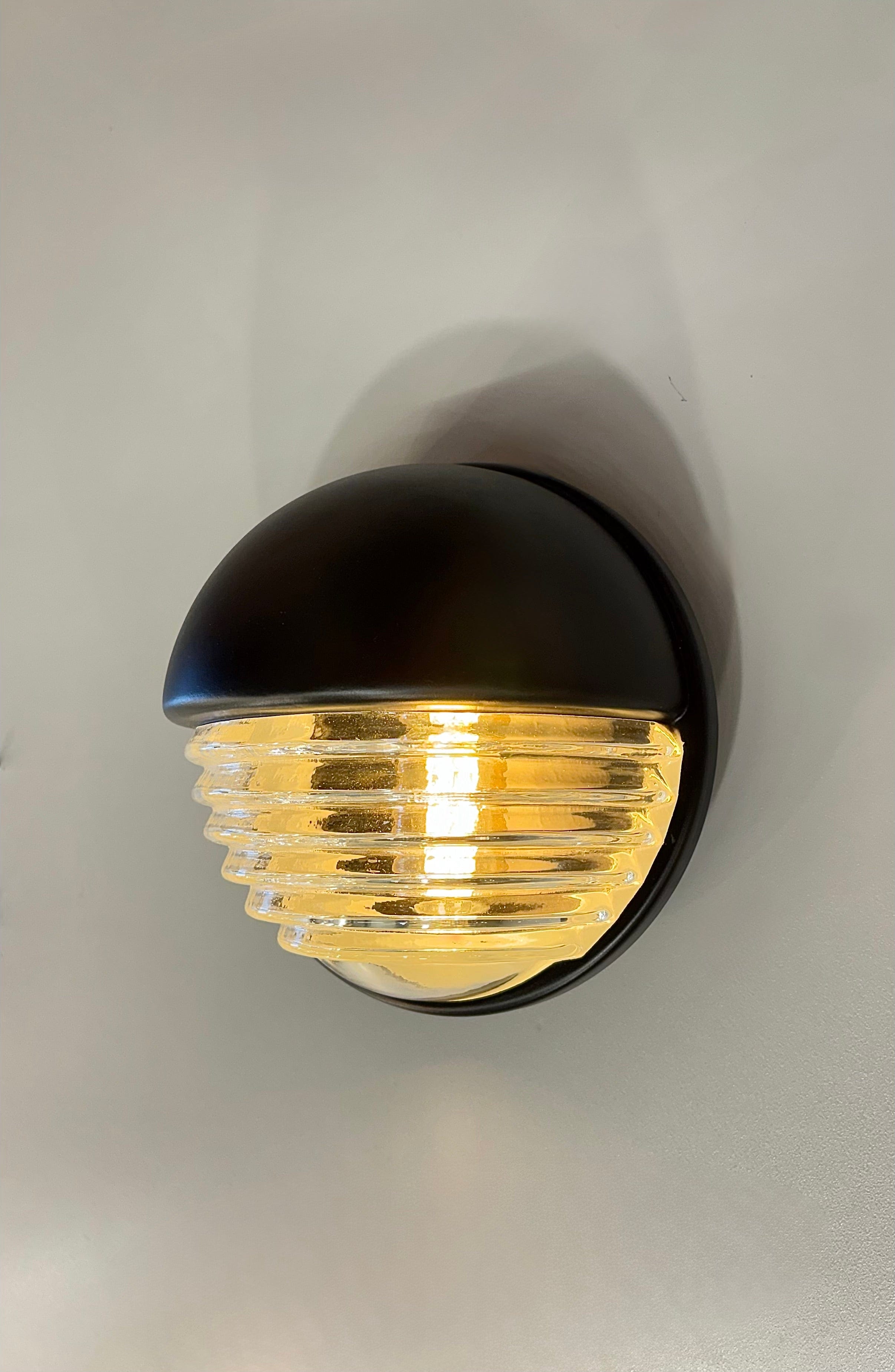 Arel Lighting Black LUTSK Nautical Brass Outdoor Wall Light