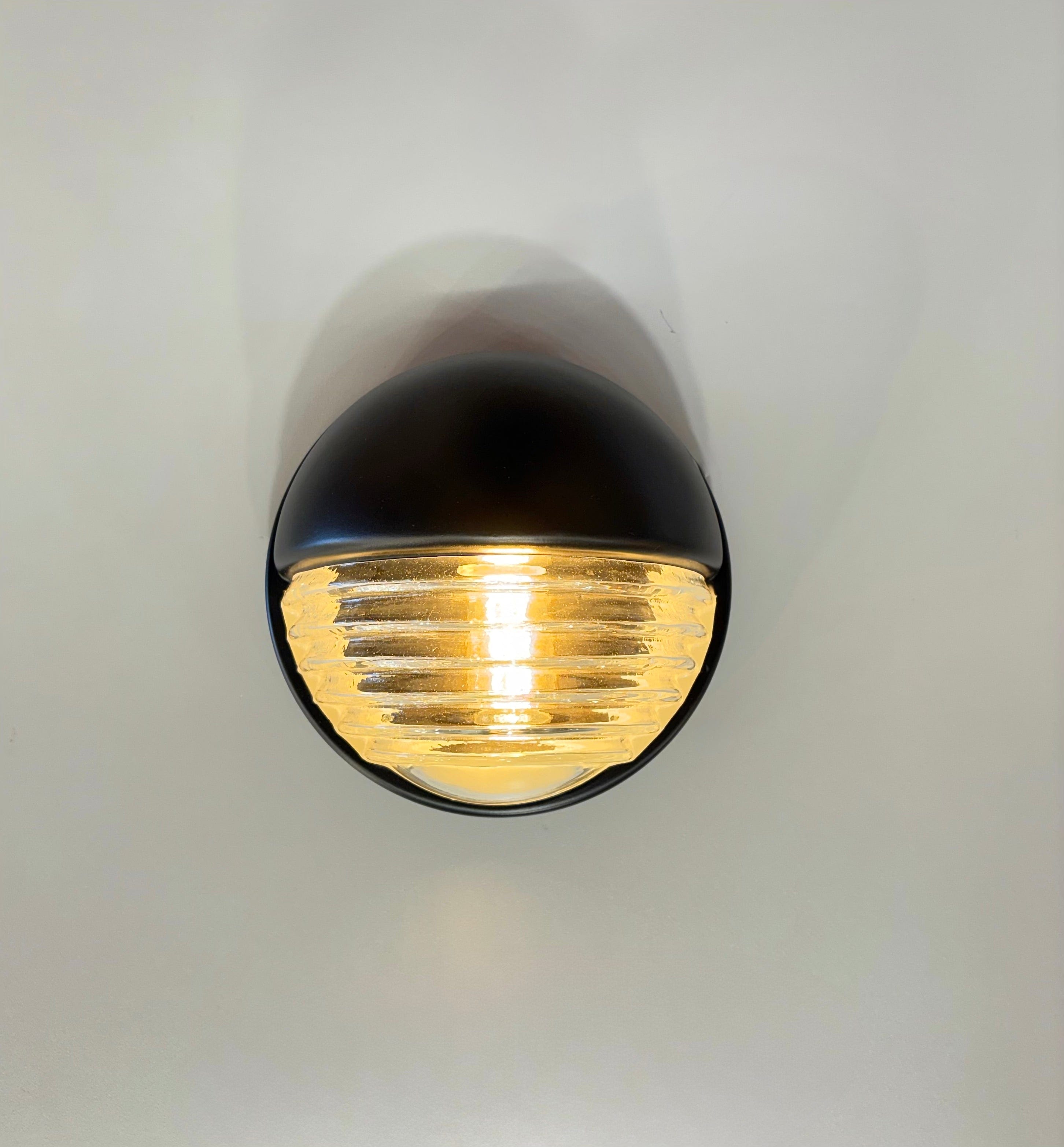 Arel Lighting Black LUTSK Nautical Brass Outdoor Wall Light