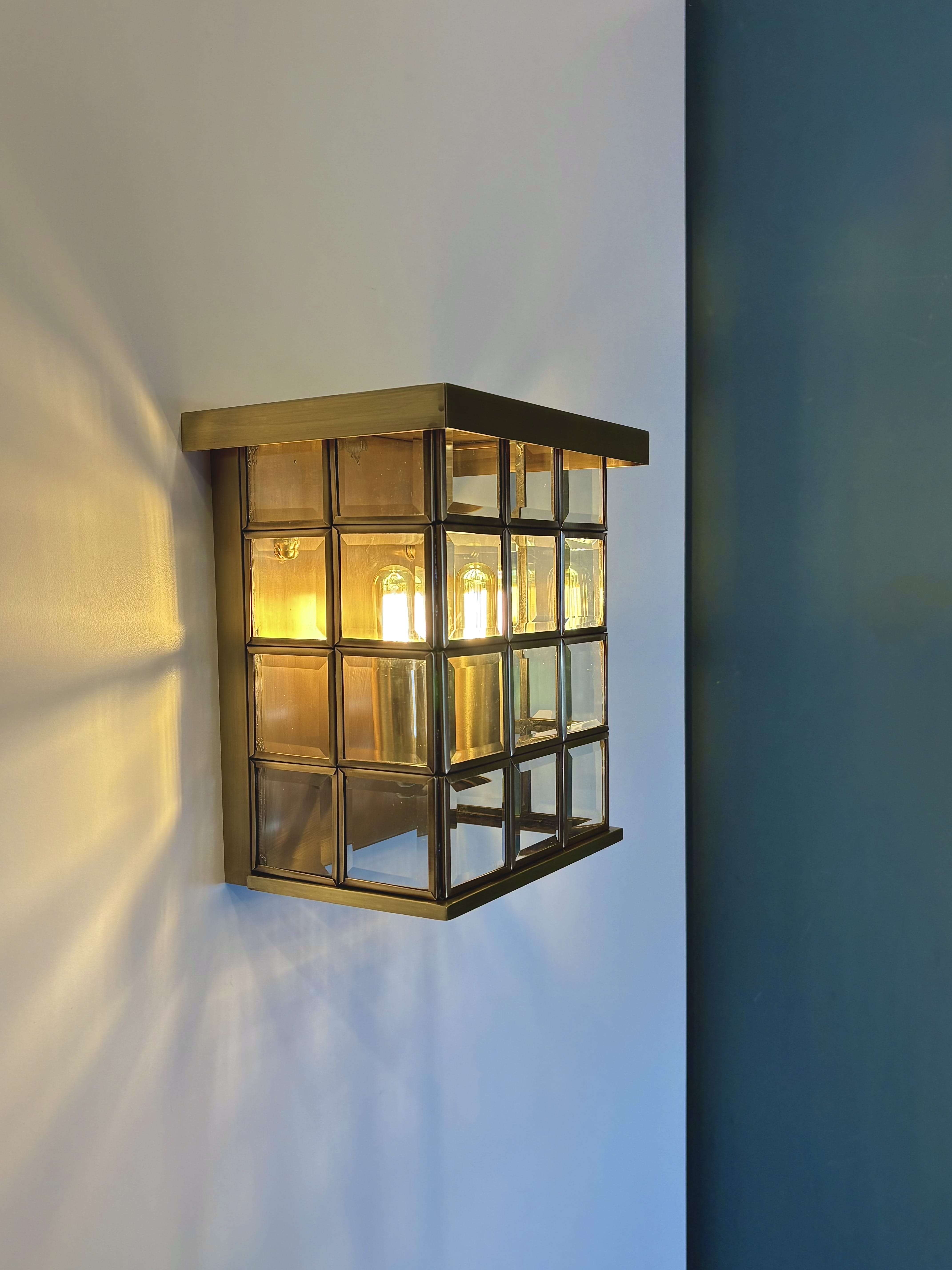 Arel Lighting Brass LLADE Brass Outdoor Wall Sconce