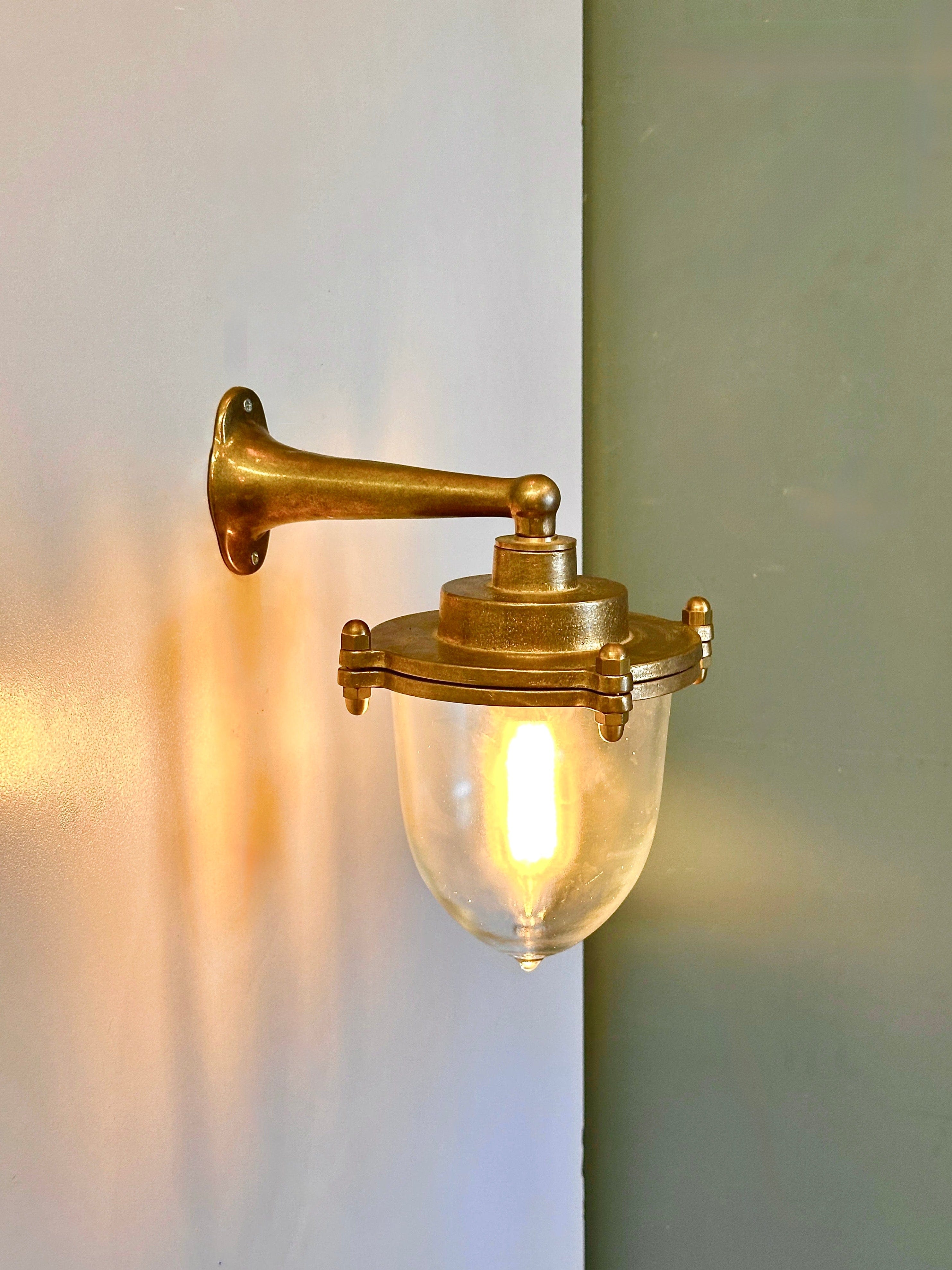 Arel Lighting Brass UNIREA Nautical Brass Wall Sconce