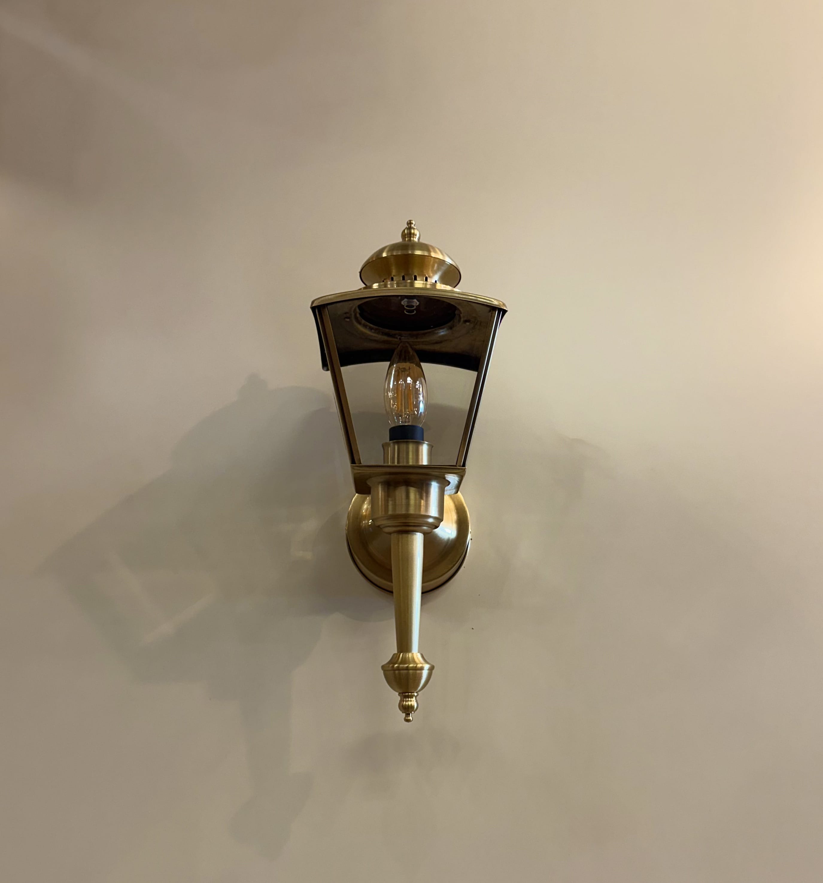Arel Lighting CANTERS Handmade Brass Outdoor Wall Sconce