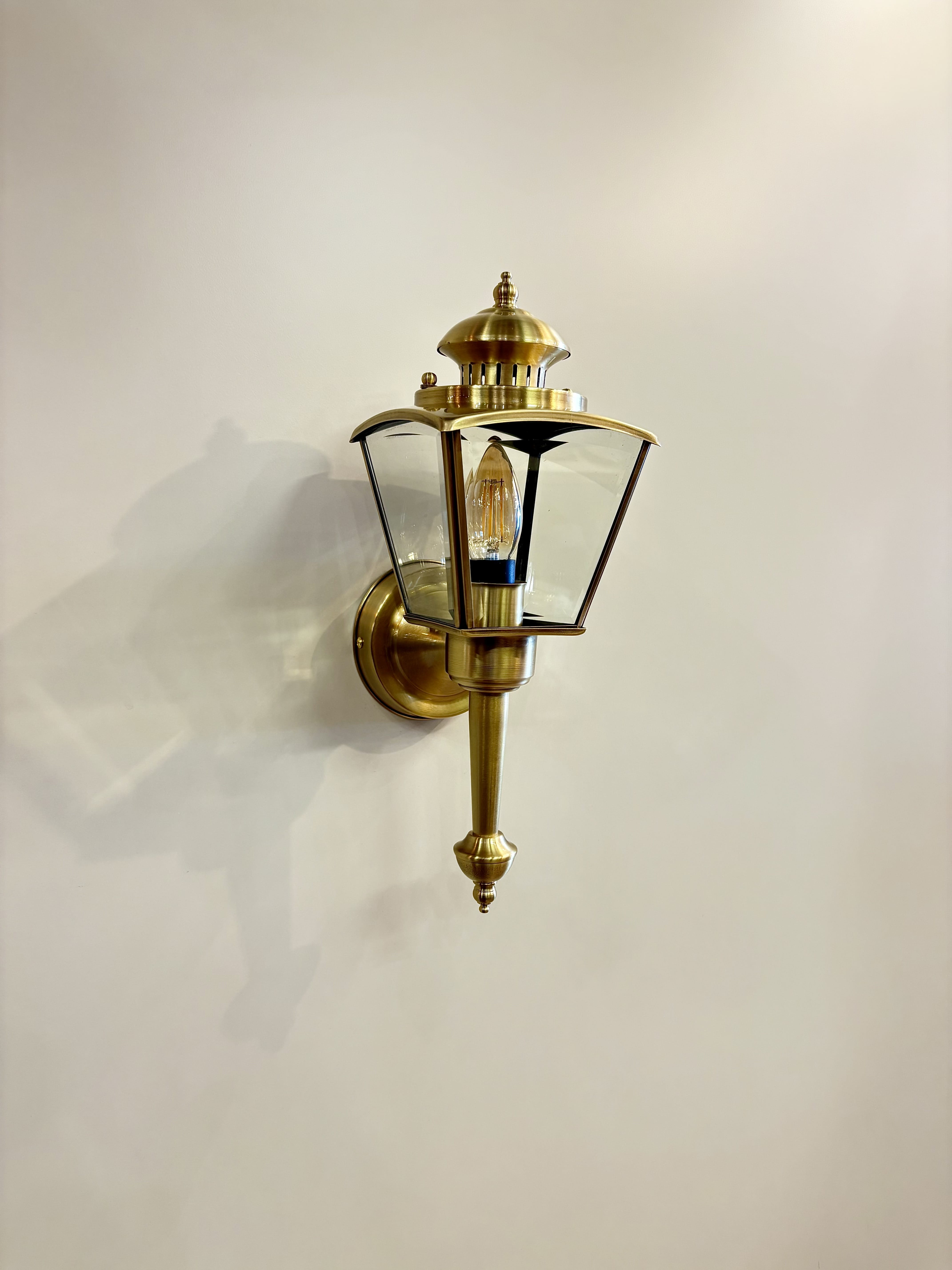 Arel Lighting CANTERS Handmade Brass Outdoor Wall Sconce