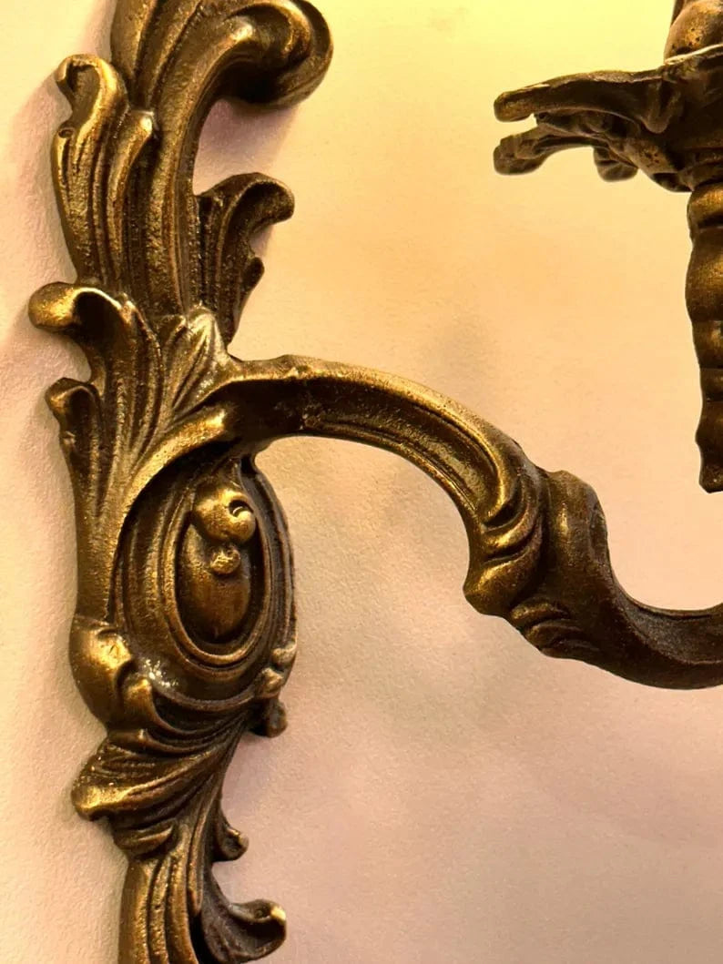 Arel Lighting CHATELLE LEFT and RIGHT Brass Traditional Wall Sconce