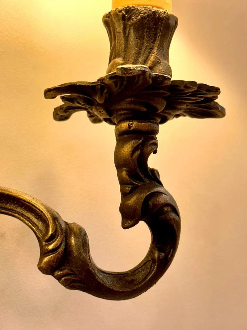 Arel Lighting CHATELLE LEFT and RIGHT Brass Traditional Wall Sconce