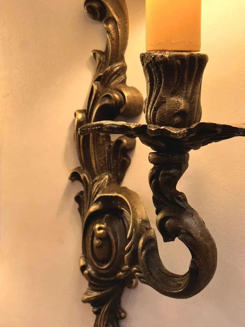 Arel Lighting CHATELLE LEFT and RIGHT Brass Traditional Wall Sconce