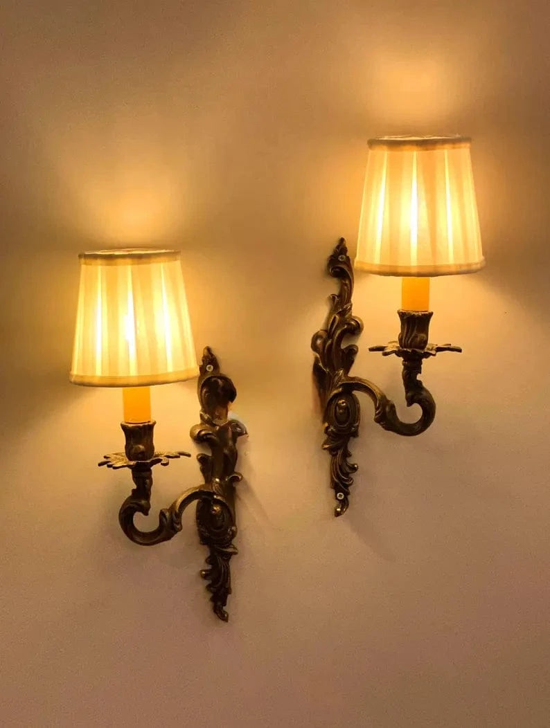 Arel Lighting CHATELLE LEFT and RIGHT Brass Traditional Wall Sconce
