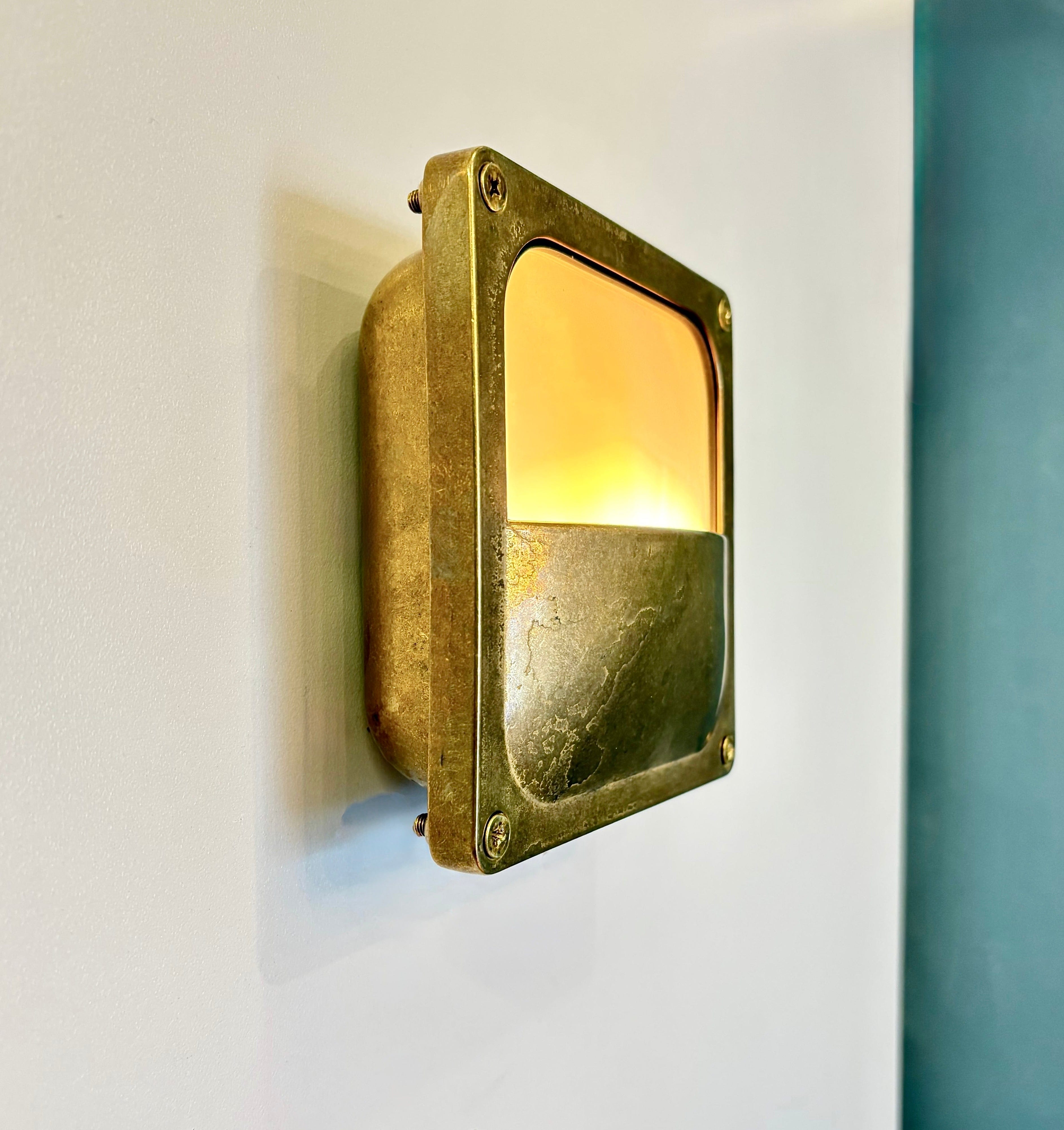 Arel Lighting FILAGA Handmade Brass Nautical Wall Sconce - IP64 Outdoor Light, Maritime Lighting