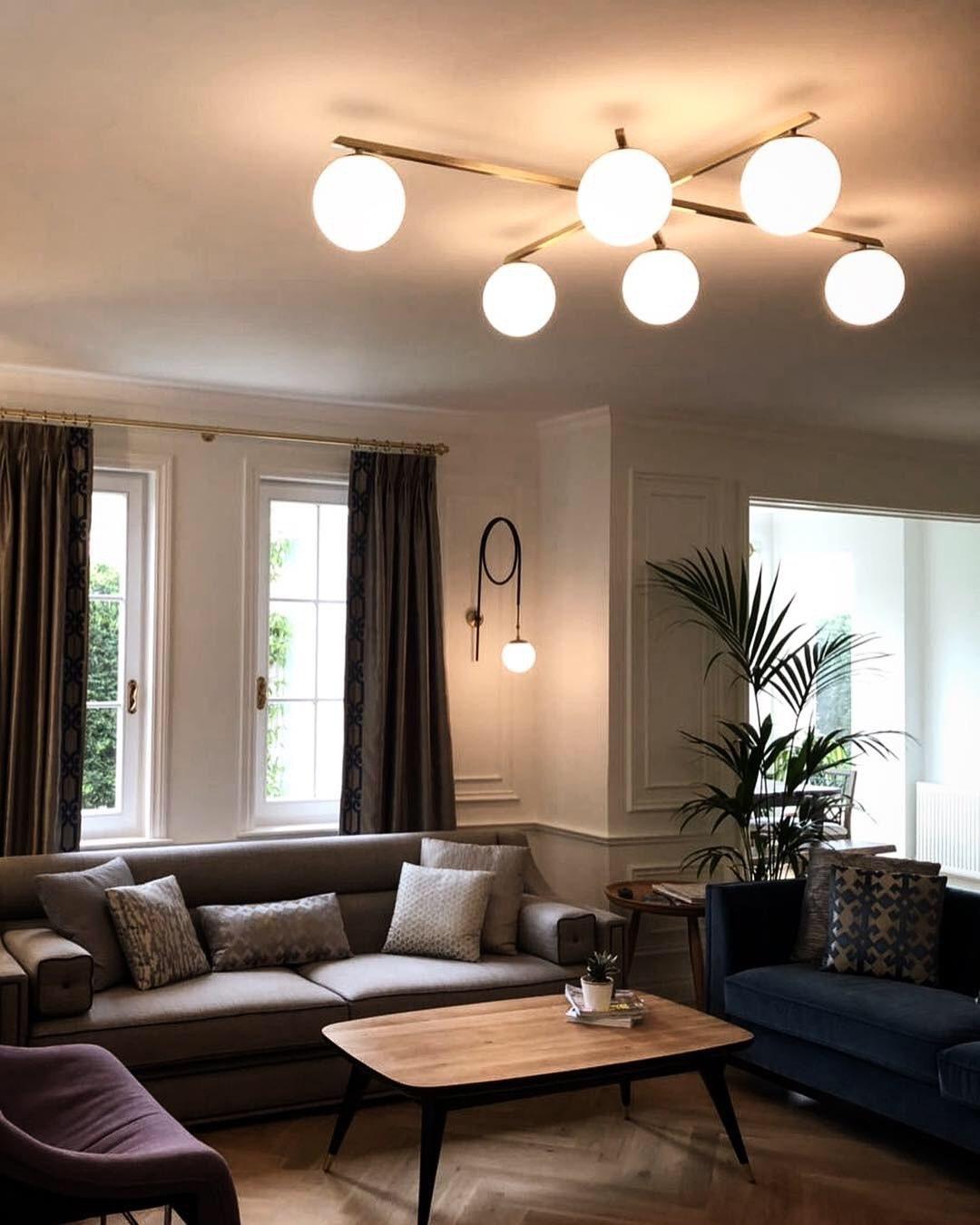 Arel Lighting GEBET 6 Arm Large Semi Flush Mount Lighting