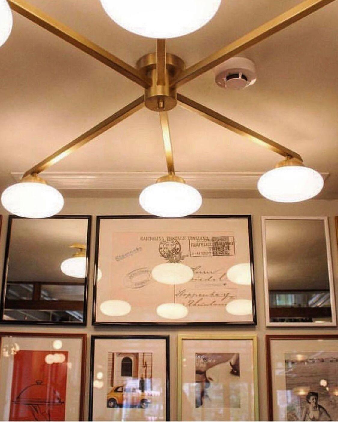 Arel Lighting GEBET 6 Arm Large Semi Flush Mount Lighting