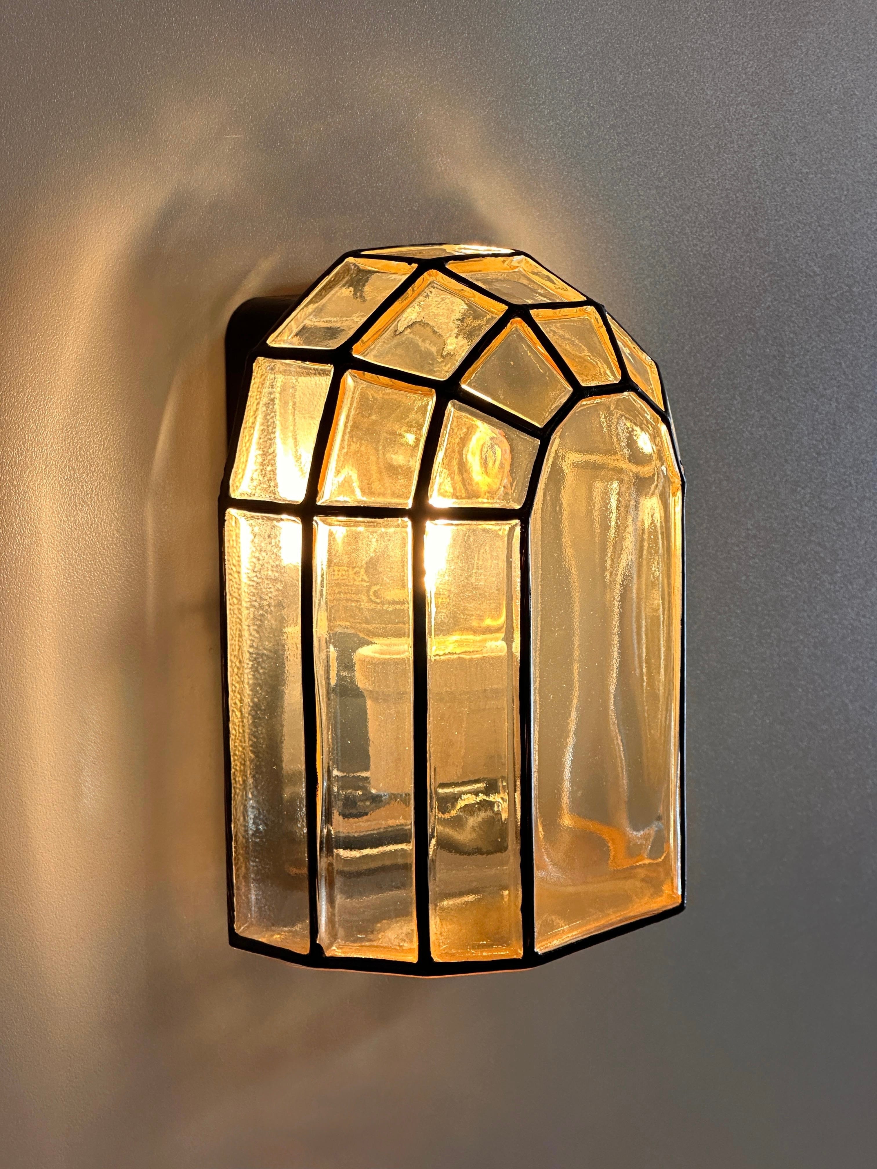 Arel Lighting Honey STARA SEMIFLUSH GLASS Wall Sconce