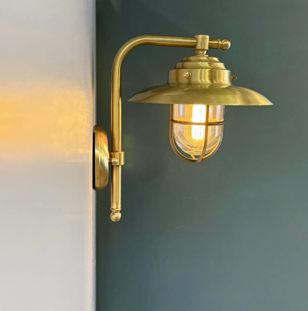 Arel Lighting ISIDRE Handmade Brass Outdoor Wall Sconce