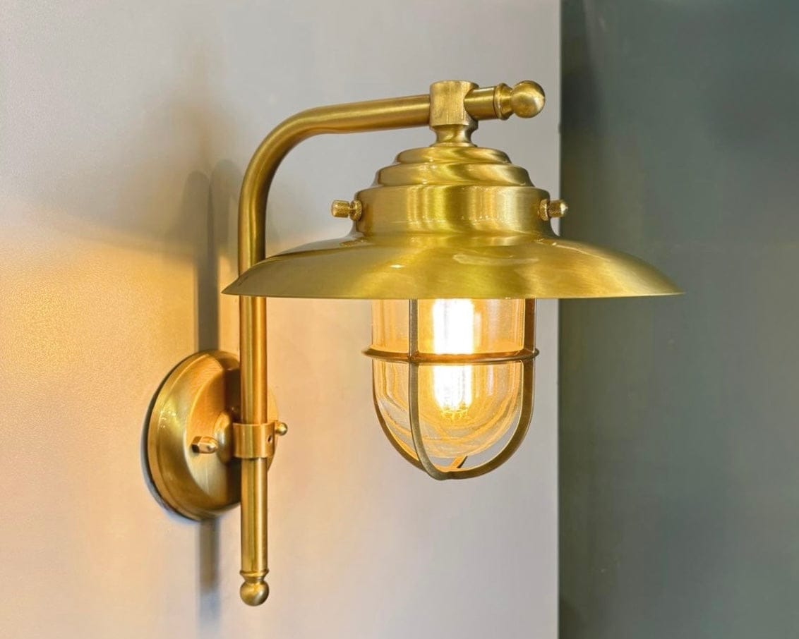 Arel Lighting ISIDRE Handmade Brass Outdoor Wall Sconce