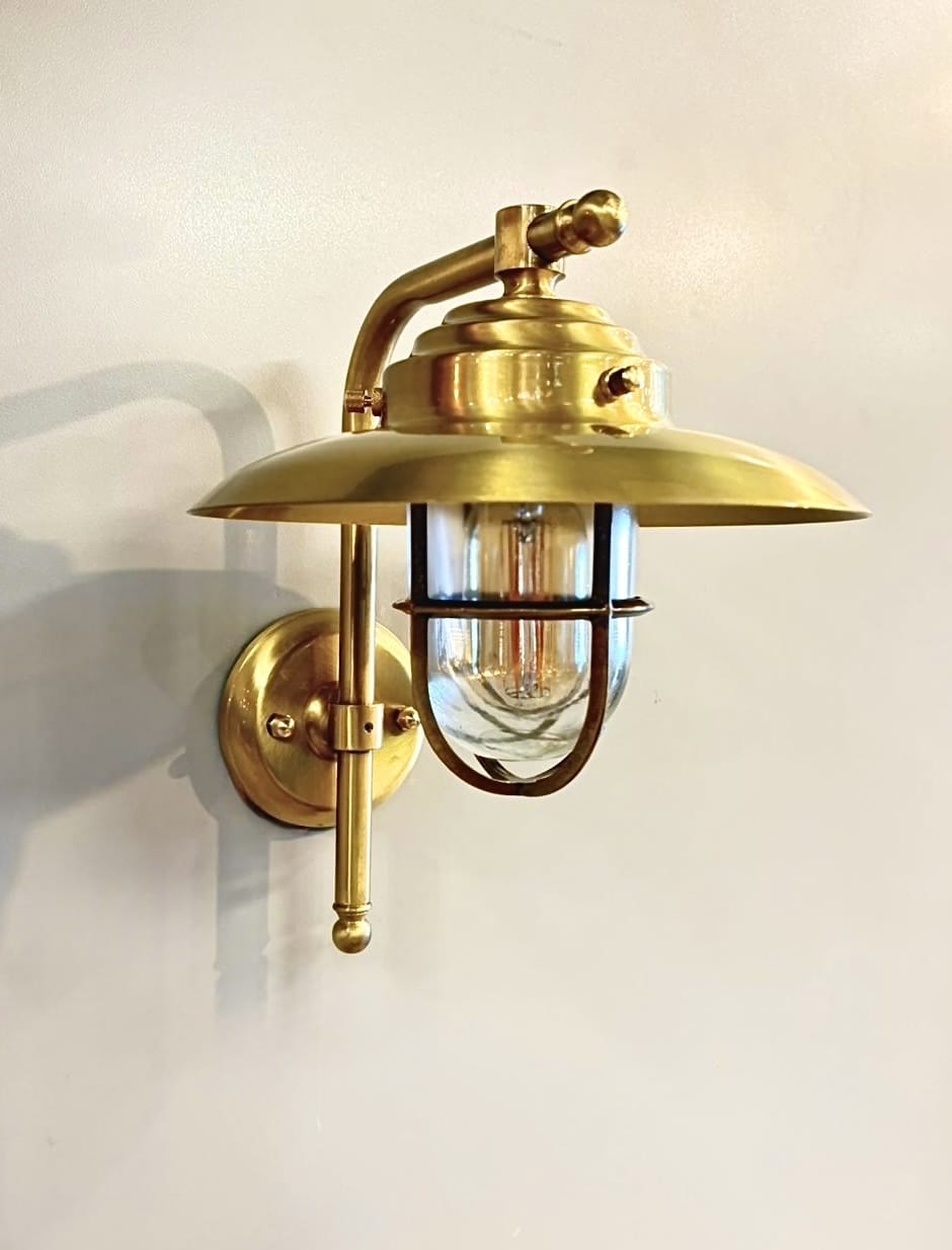 Arel Lighting ISIDRE Handmade Brass Outdoor Wall Sconce