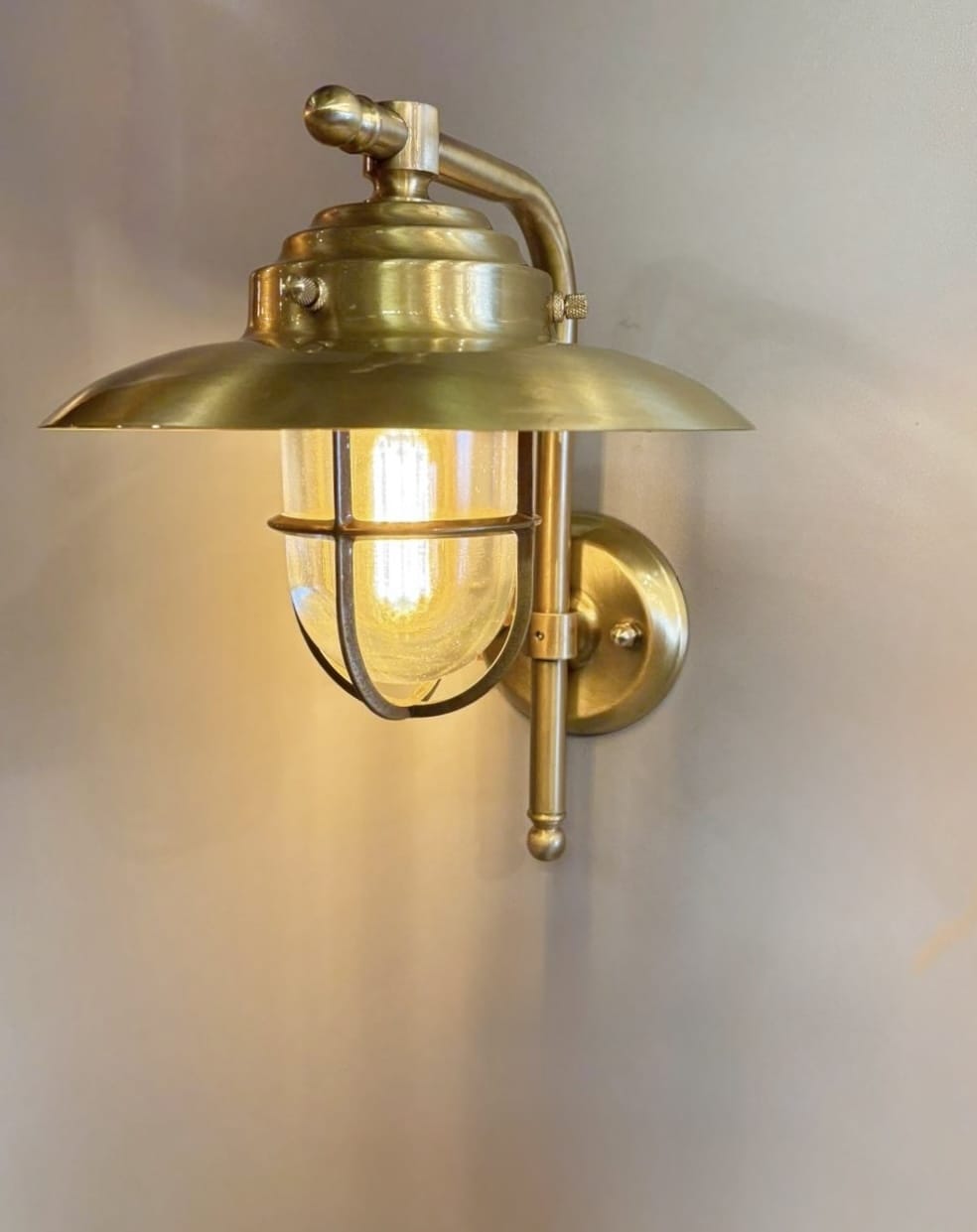 Arel Lighting ISIDRE Handmade Brass Outdoor Wall Sconce