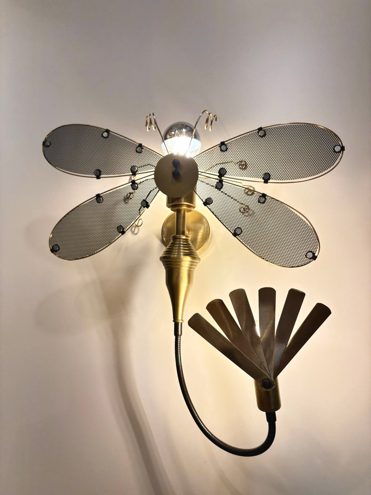 Arel Lighting lighting SUCEEVA Steampunk Dragonfly Wall Sconce