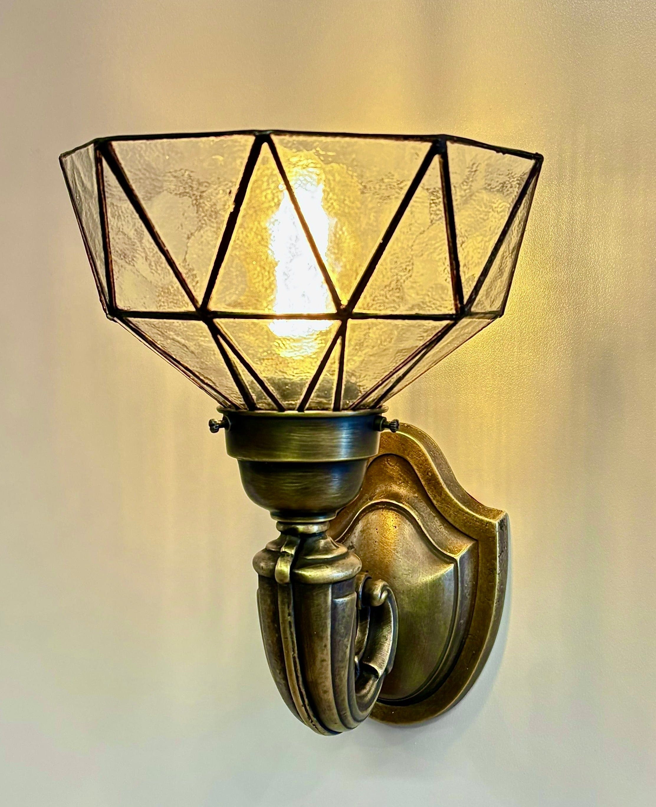 Arel Lighting LINZ Traditional Stained Glass Wall Sconce