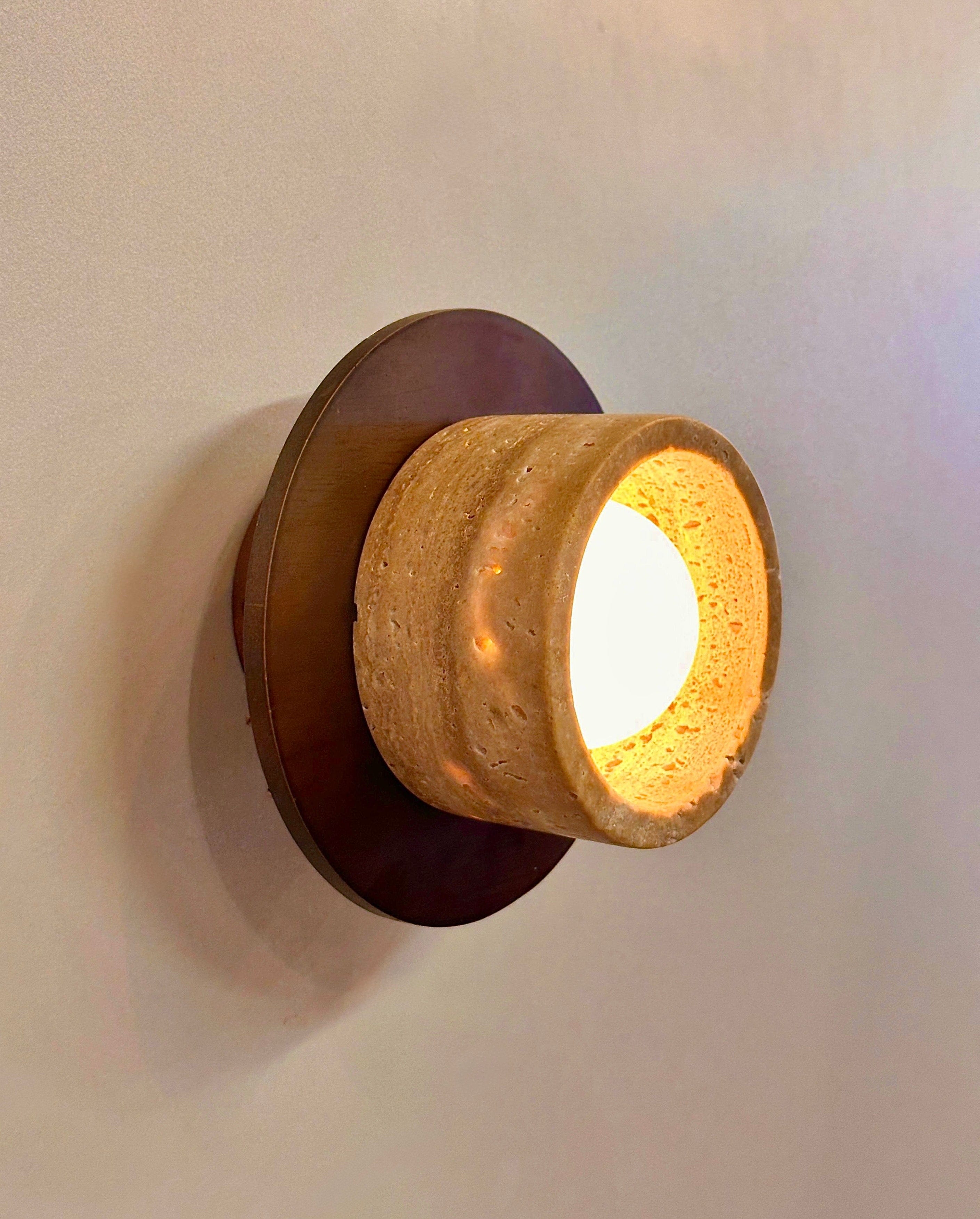 Arel Lighting LOGATEC Travertine Sconce