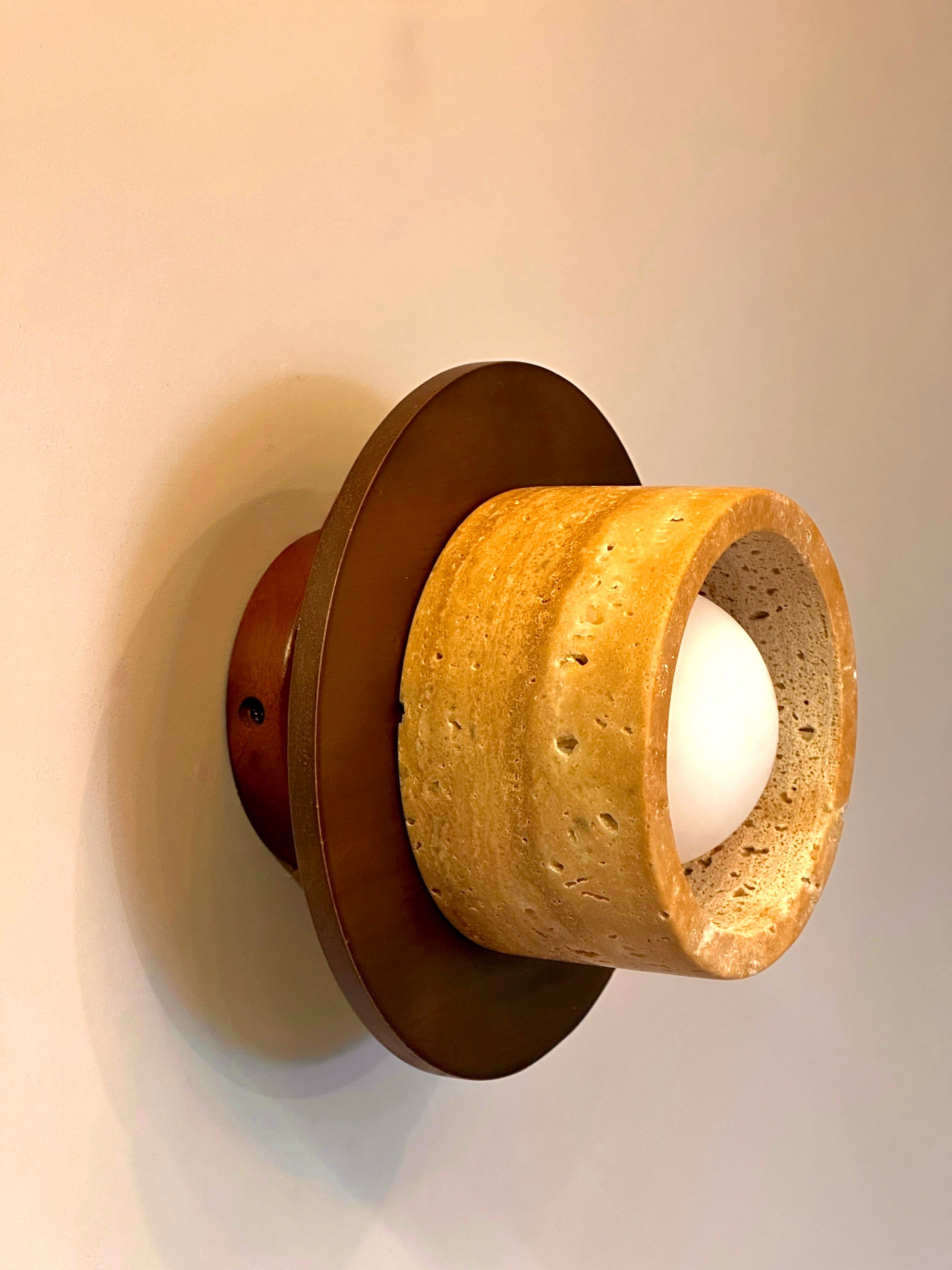 Arel Lighting LOGATEC Travertine Sconce