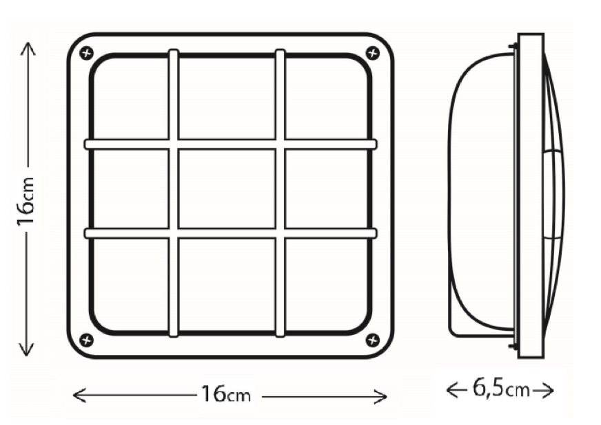 Arel Lighting MENFI Art Deco Inspired Brass Wall Light with Glass, Suitable for Outdoor and Wet Areas, Surface Mounted or Recessed, IP64 rated