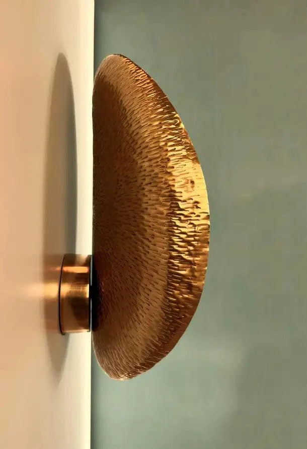 Arel Lighting Palma Hammered Brass Wall Sconce