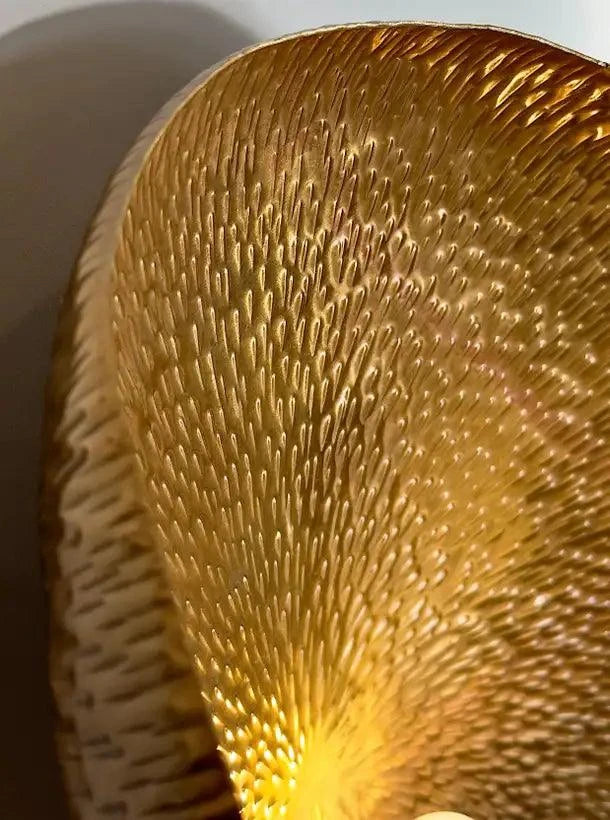 Arel Lighting Palma Hammered Brass Wall Sconce