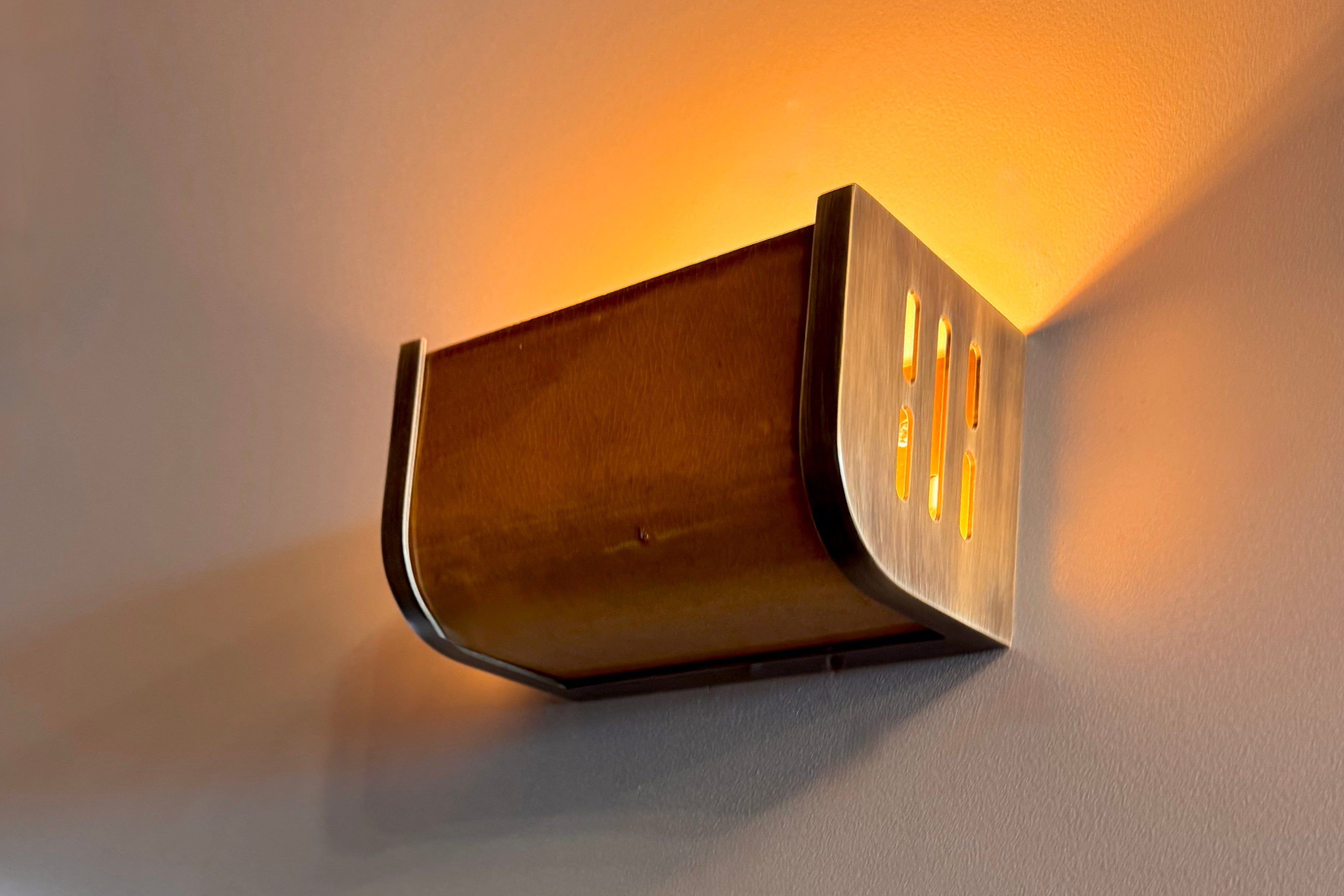 Arel Lighting PRAZZO Handmade Amber Ceramic Wall Sconce