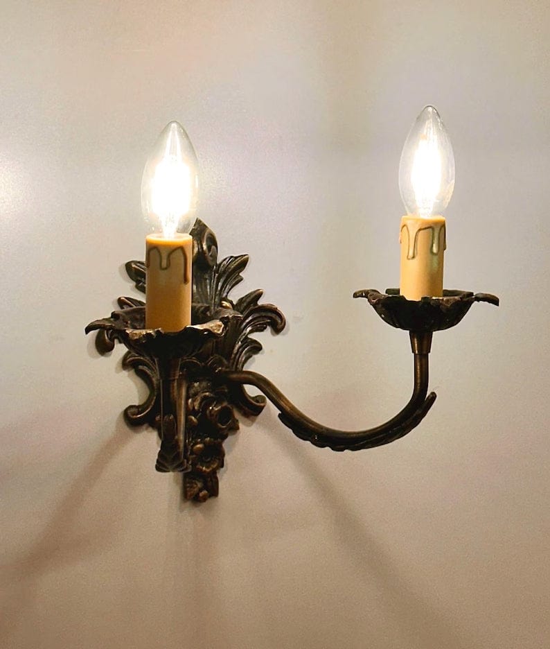 Arel Lighting ROANNE Brass Traditional Wall Sconce