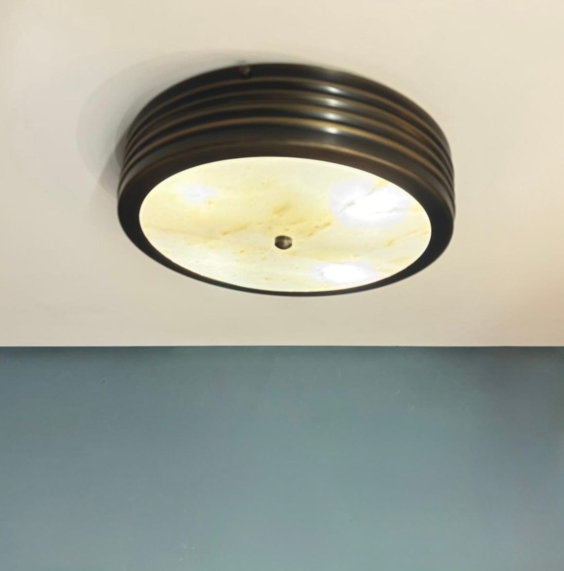 Arel Lighting SERION CEILING Marble Semi Flush Mount Ceiling Light