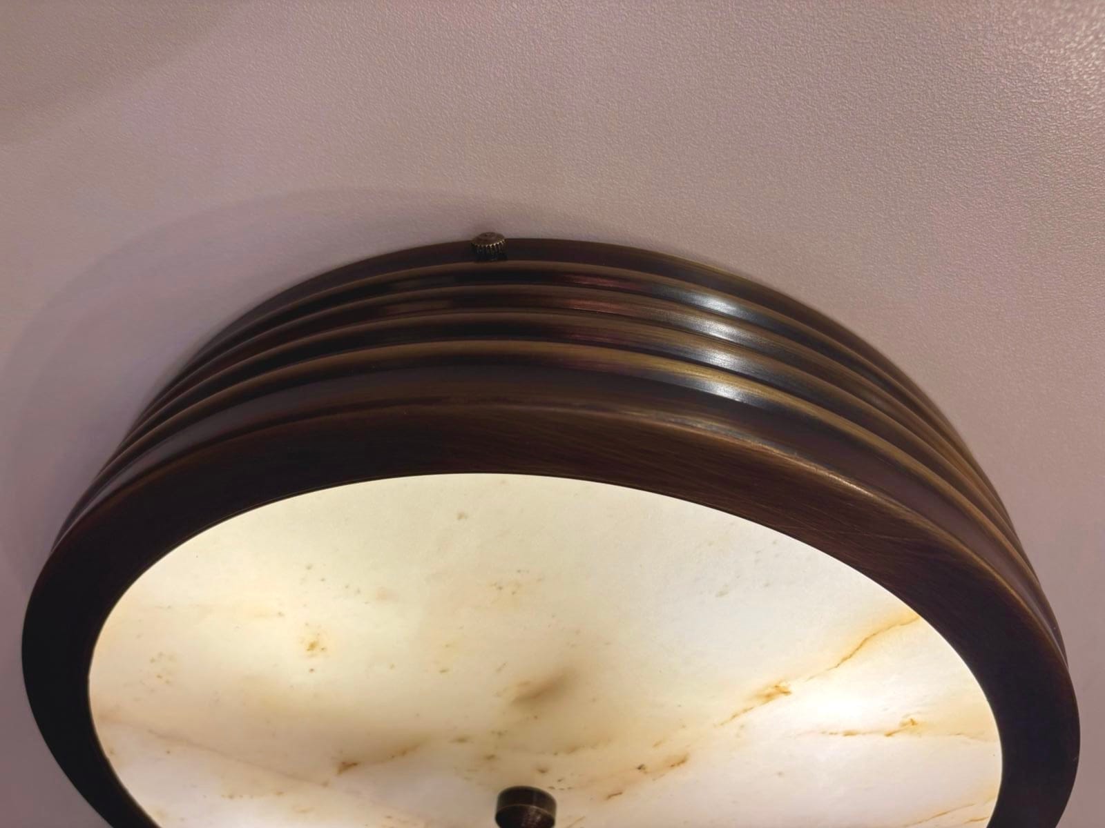 Arel Lighting SERION CEILING Marble Semi Flush Mount Ceiling Light