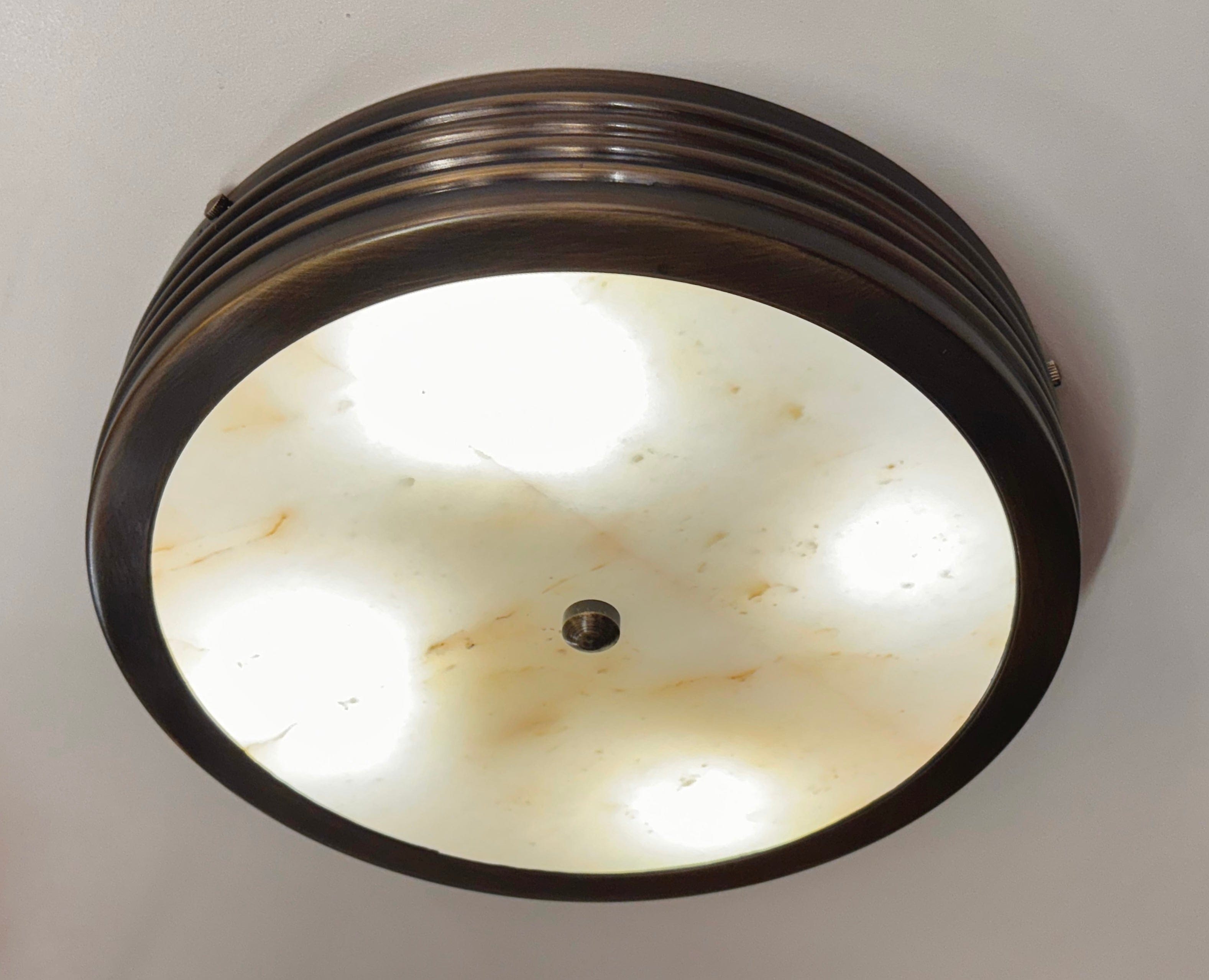 Arel Lighting SERION CEILING Marble Semi Flush Mount Ceiling Light