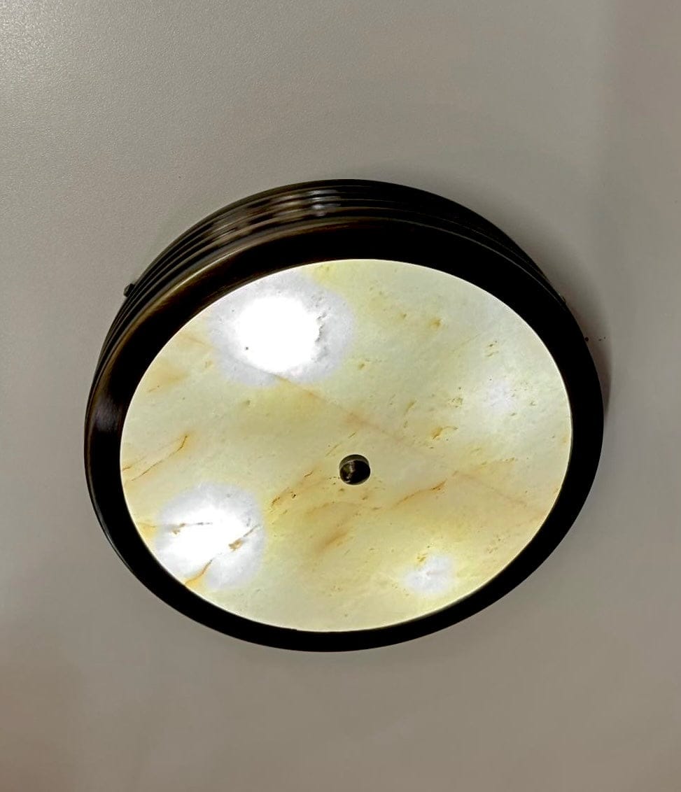 Arel Lighting SERION CEILING Marble Semi Flush Mount Ceiling Light