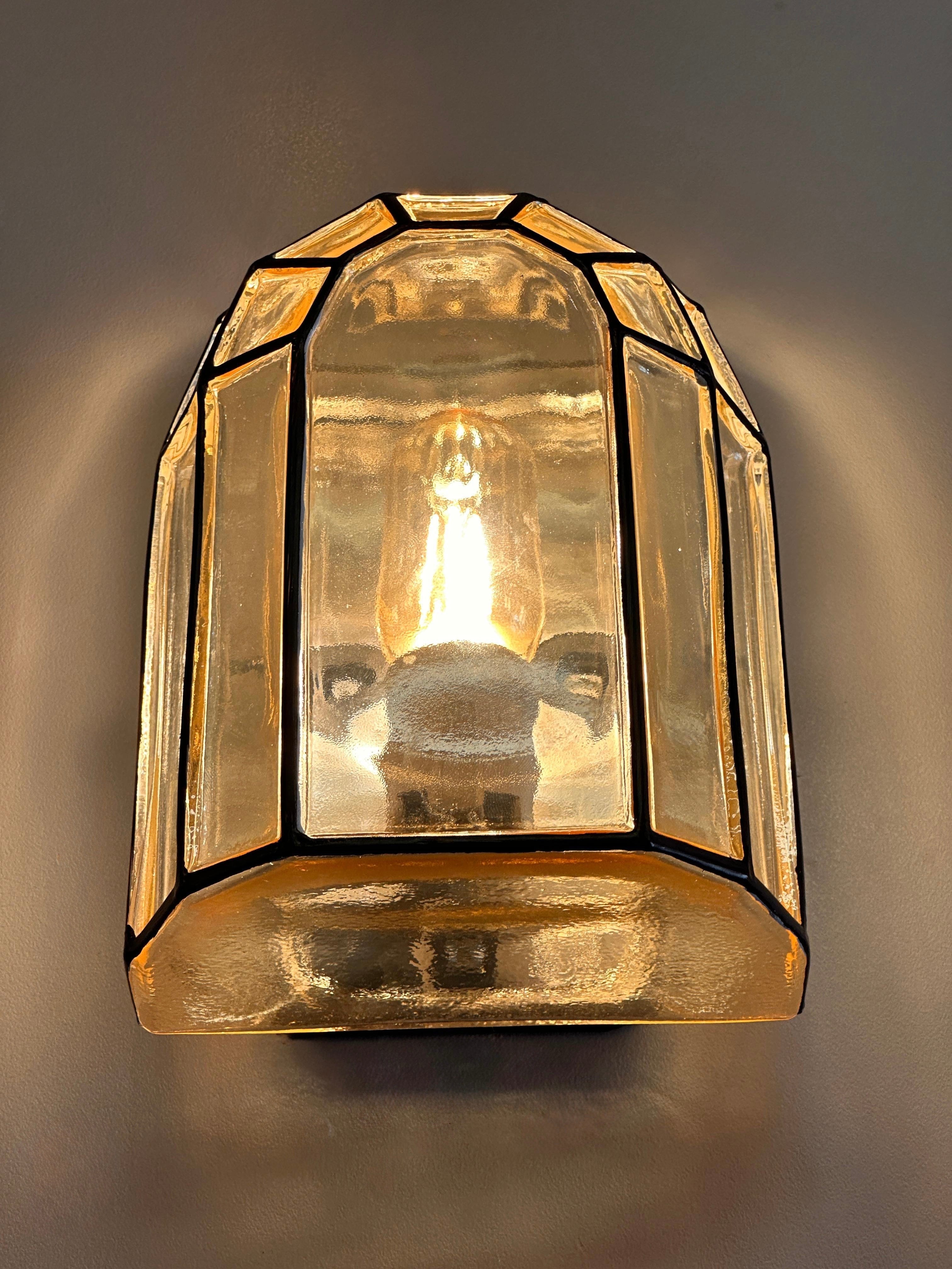 Arel Lighting STARA SEMIFLUSH GLASS Wall Sconce