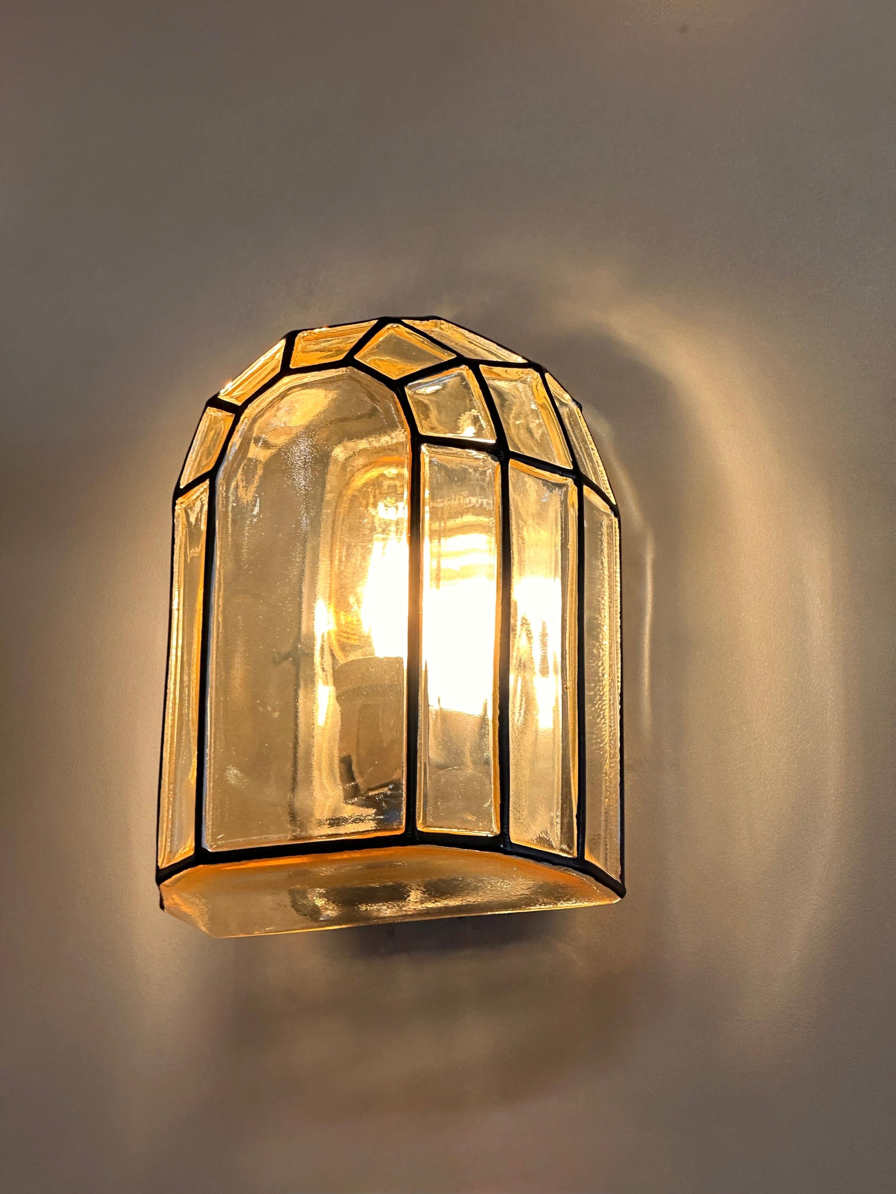 Arel Lighting STARA SEMIFLUSH GLASS Wall Sconce