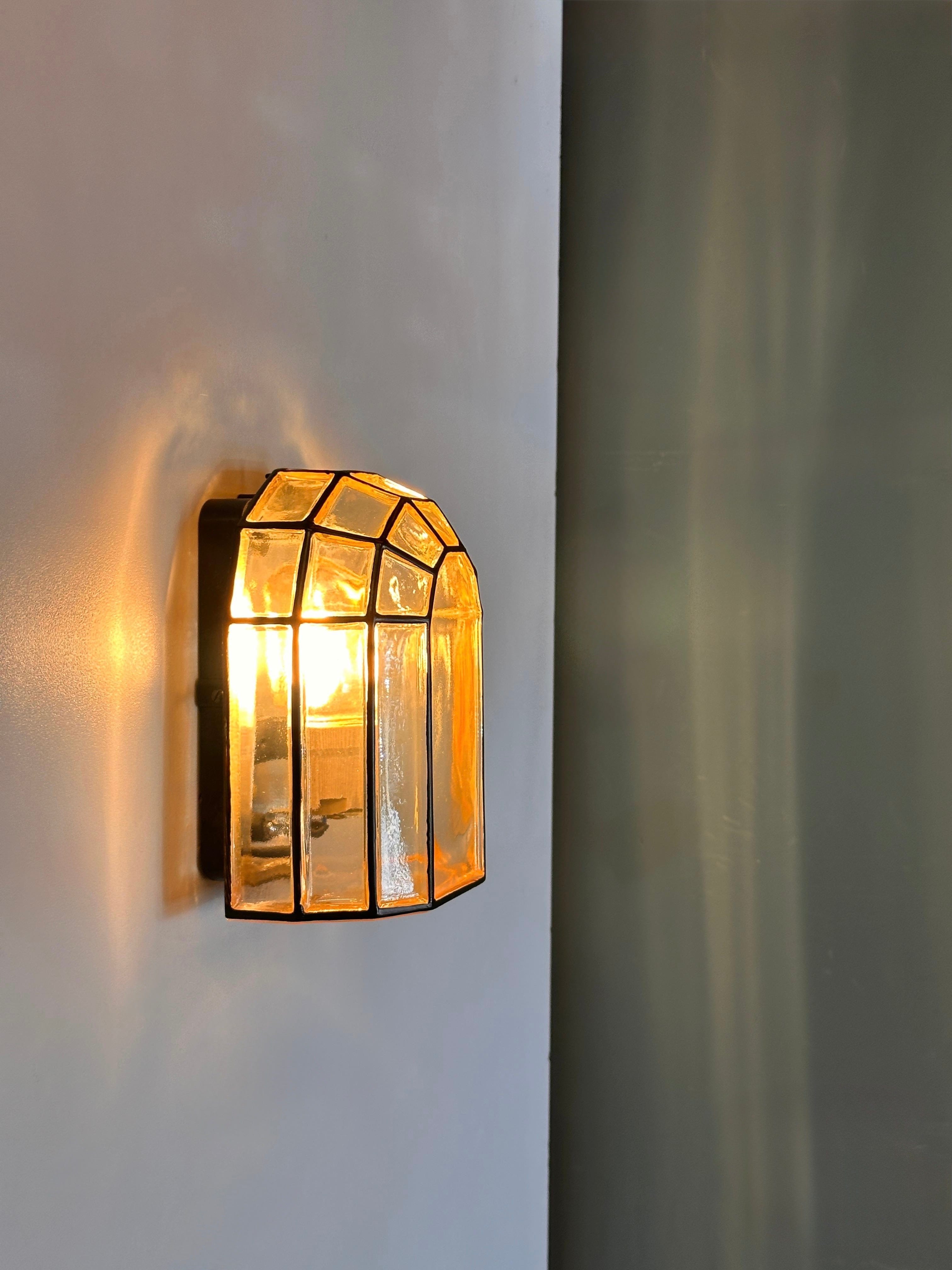 Arel Lighting STARA SEMIFLUSH GLASS Wall Sconce