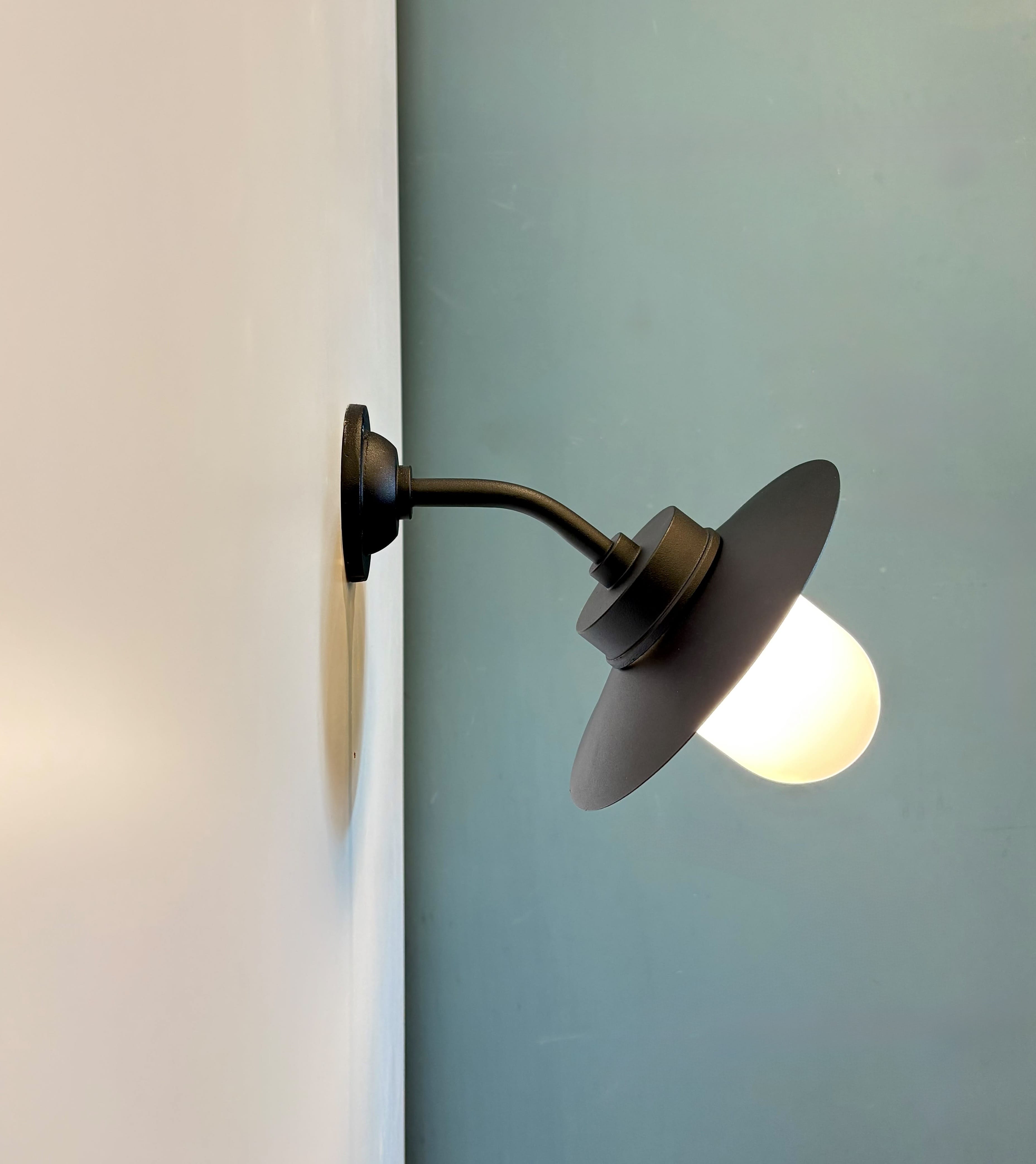Arel Lighting With / Frosted BORG Nautical Glass Outdoor Wall Light