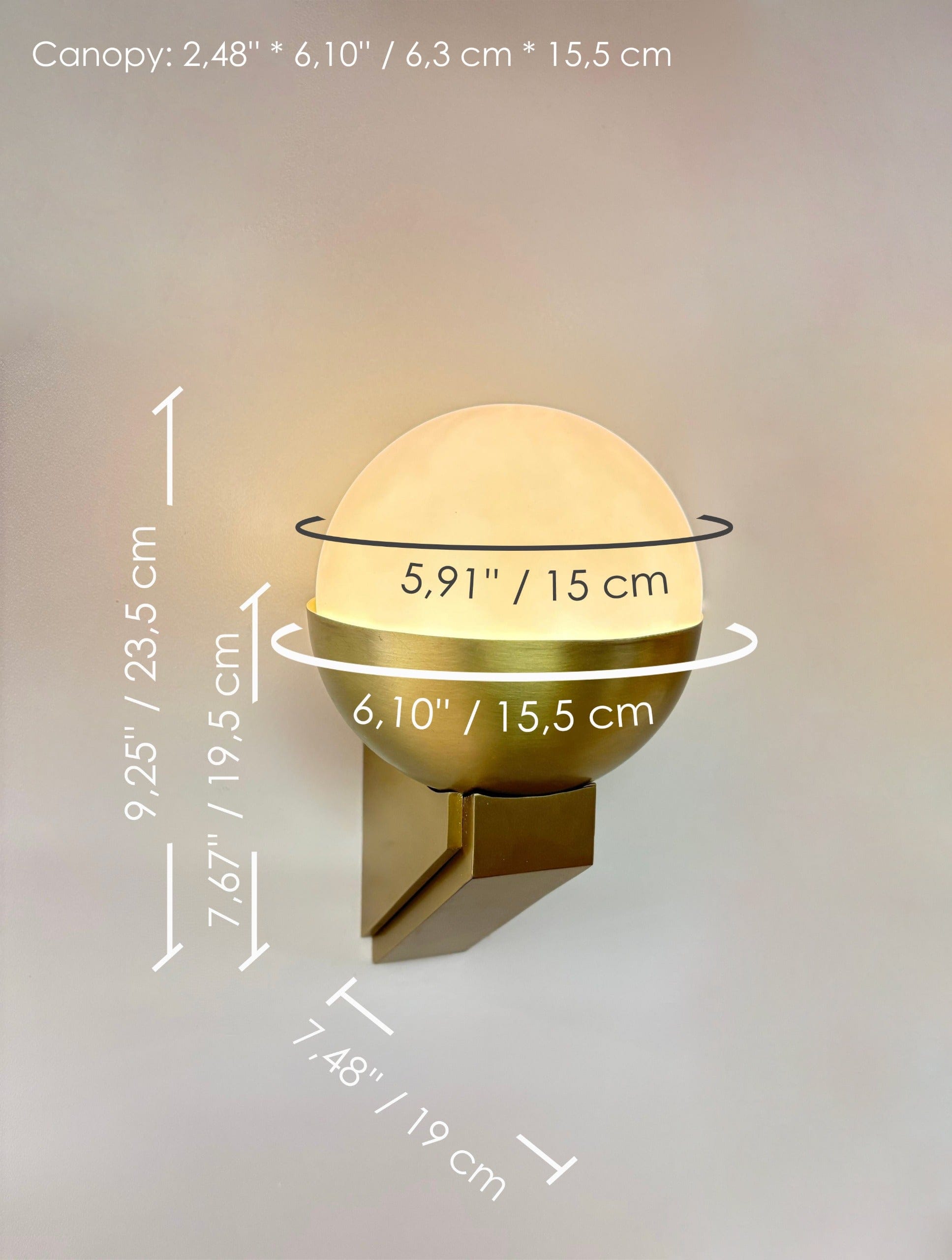 Arel Lighting ZAGAN II - Art Deco Wall Sconce, Sculptural Architectural Lighting with Optional Opal Globe for Modern and Classic Interiors